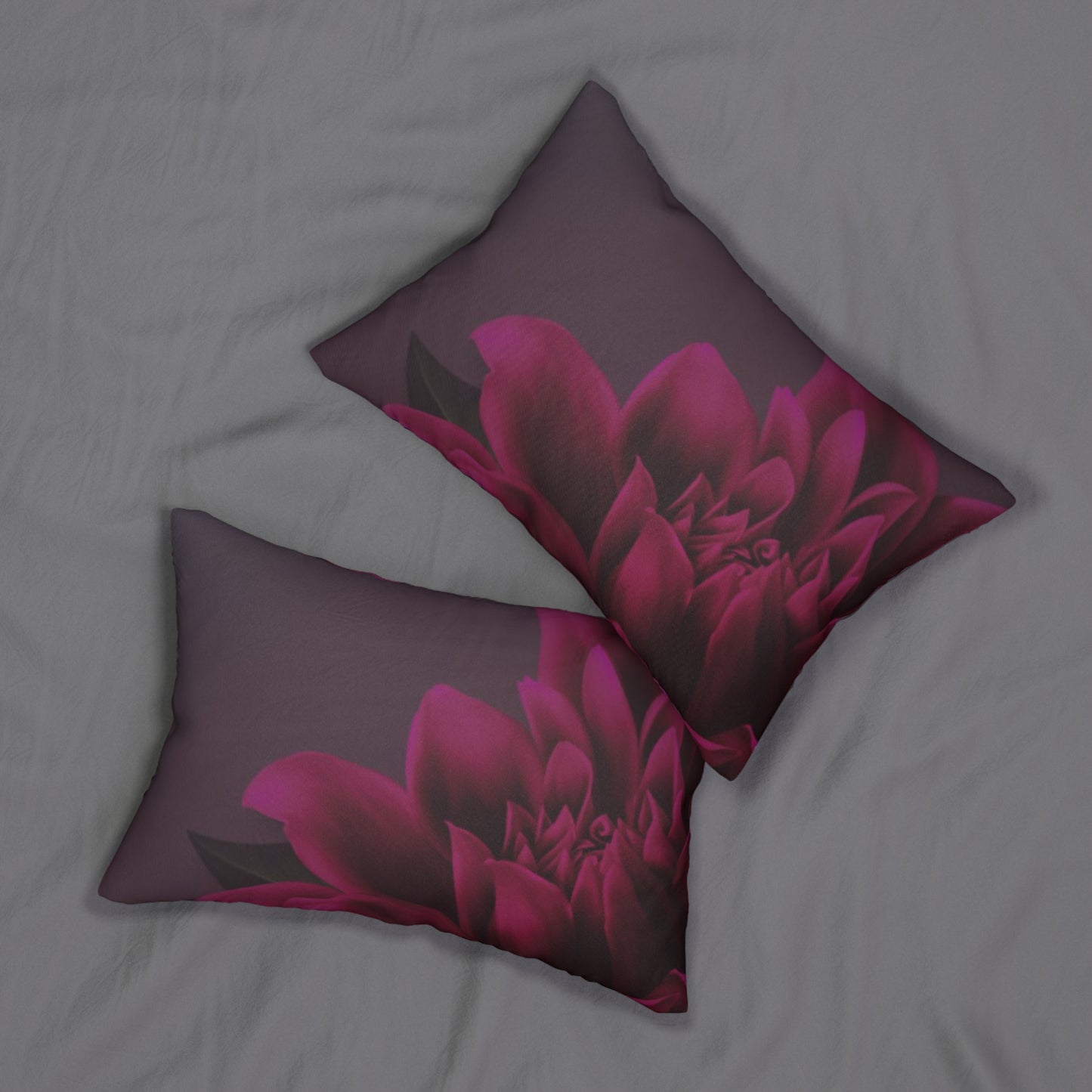 Magenta Dahlia Lumbar Pillow
