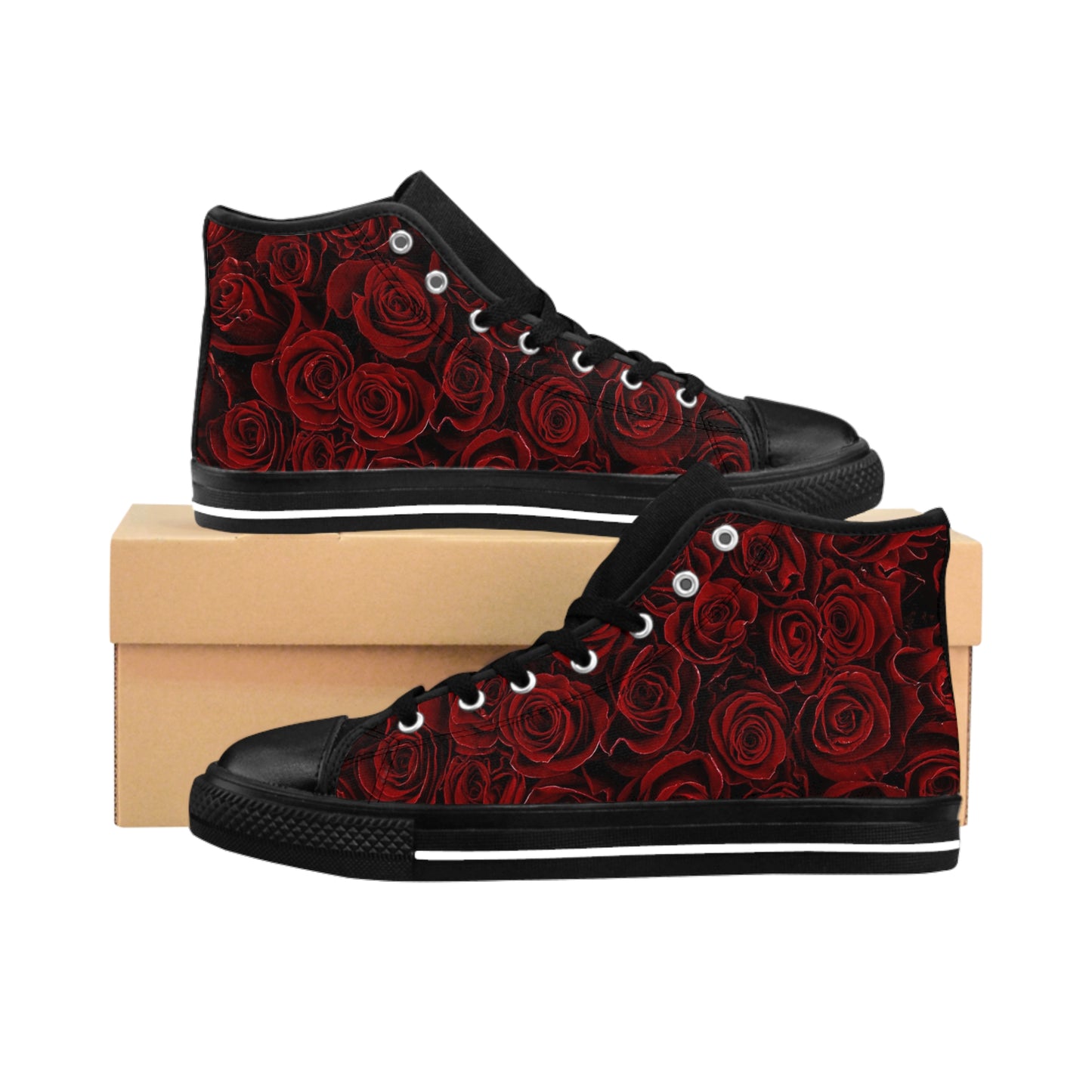 Red Roses High Top Sneakers
