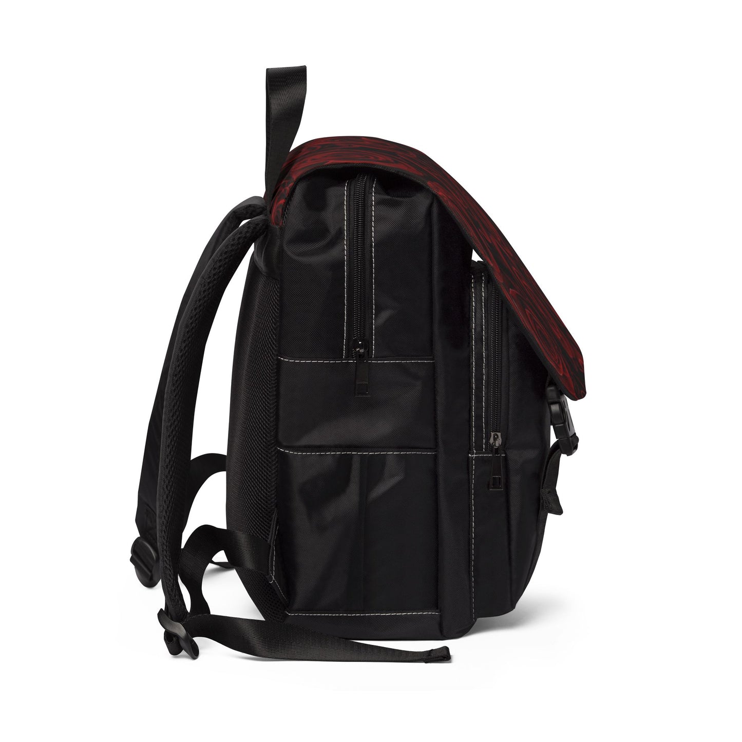 Red Roses Unisex Floral Flap Backpack