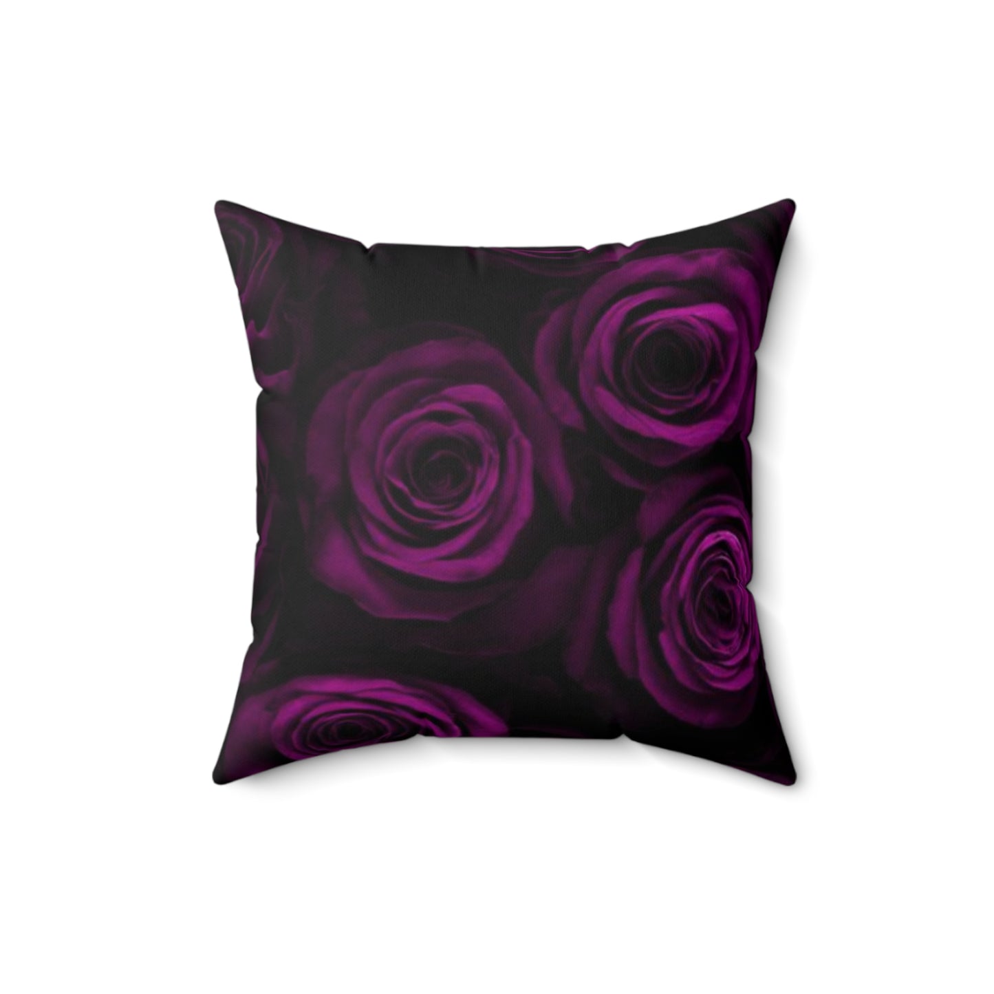 Dark Purple Roses Square Pillow