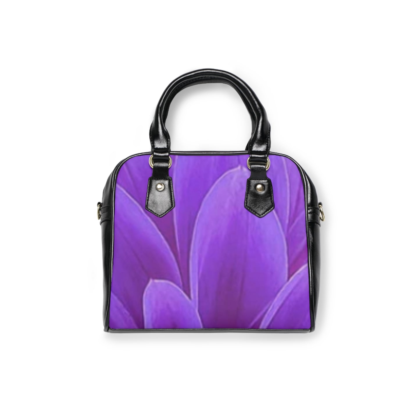 Purple Dahlia Floral Shoulder Handbag – Soft & Feminine