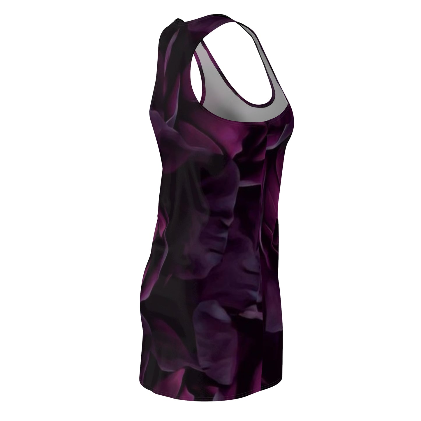 Dark Purple Dahlia Racerback Dress