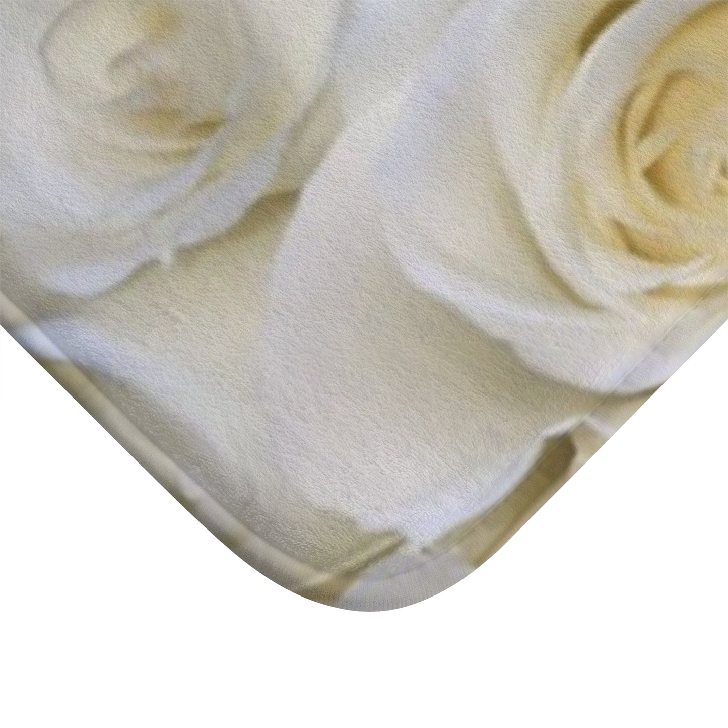 White Roses Floral Bath Mat Anti Slipping