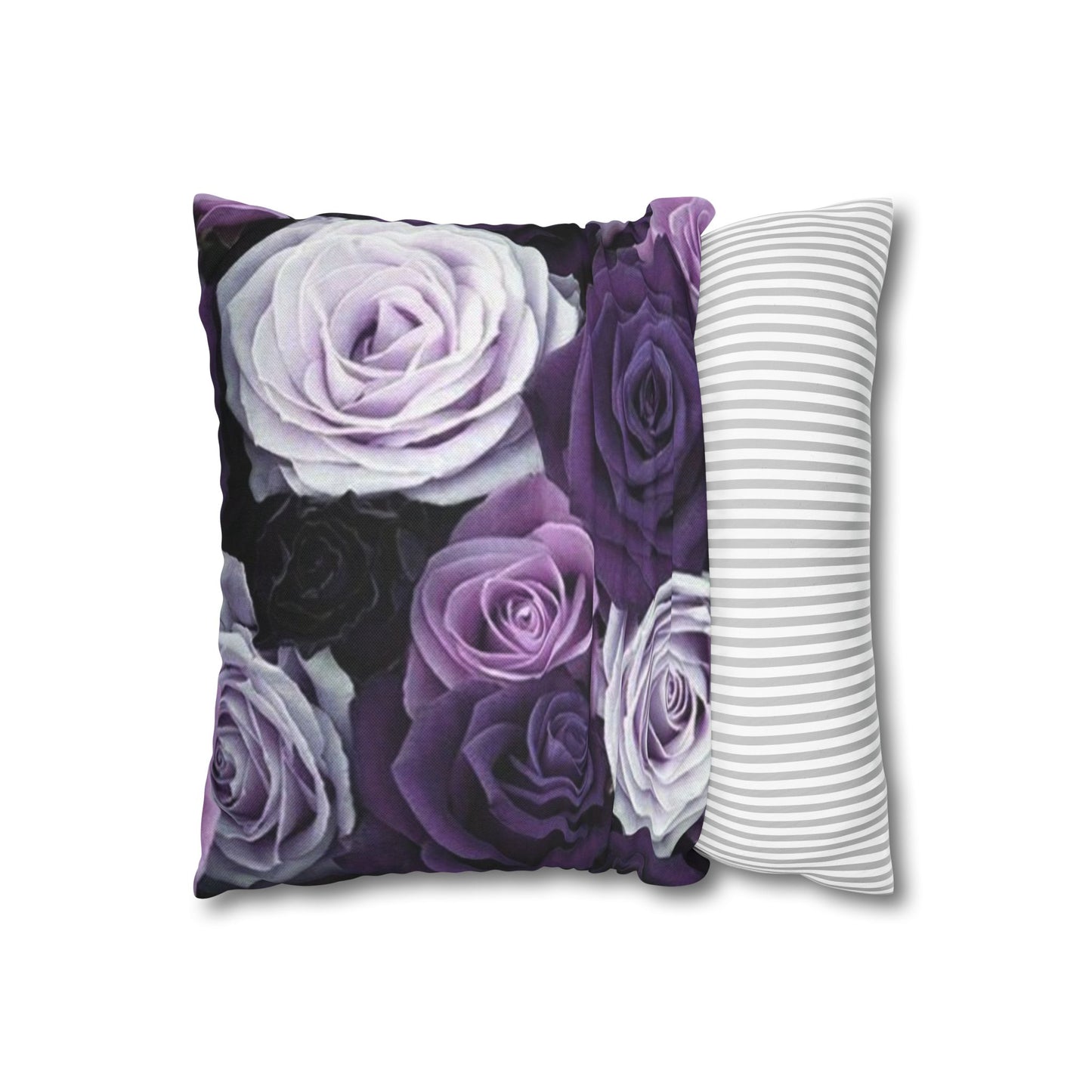 Purple Roses Square Pillowcase