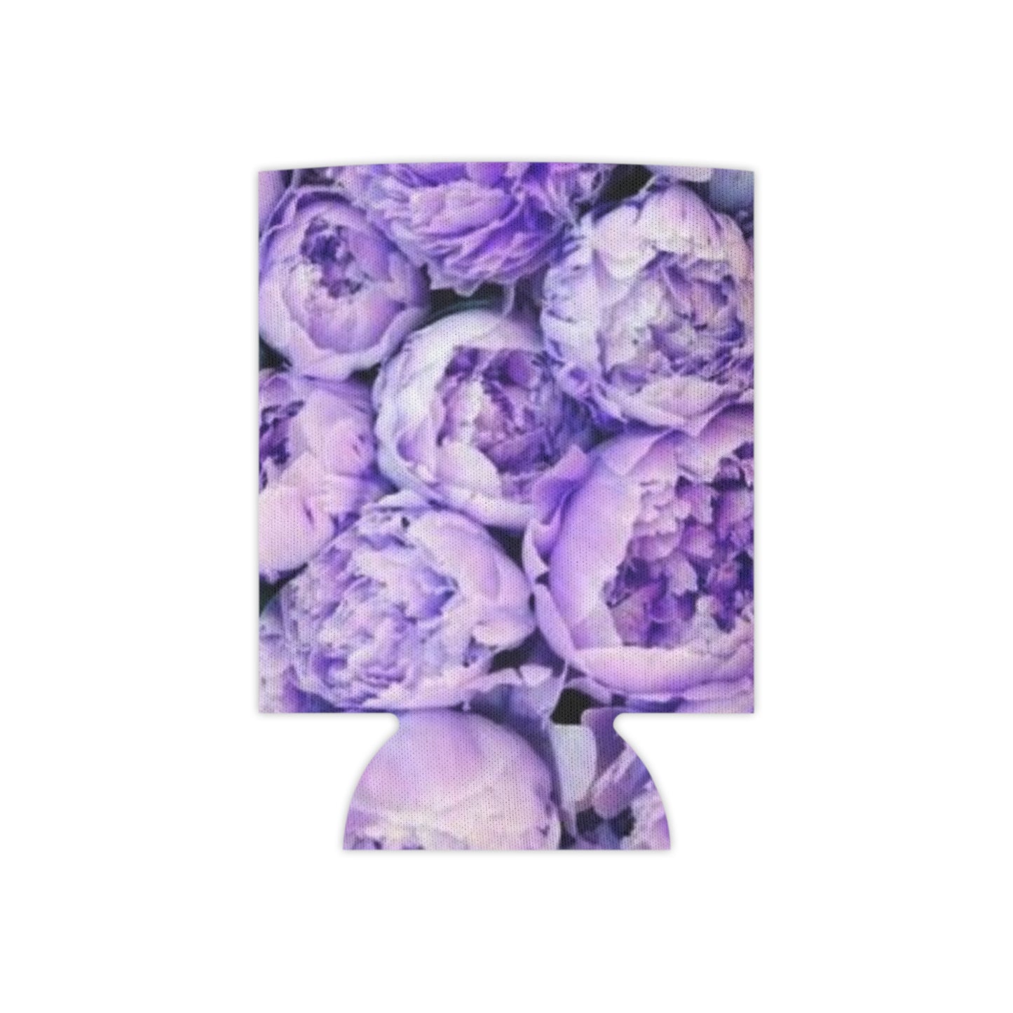 Floral Can Cooler - Purple Peony Design