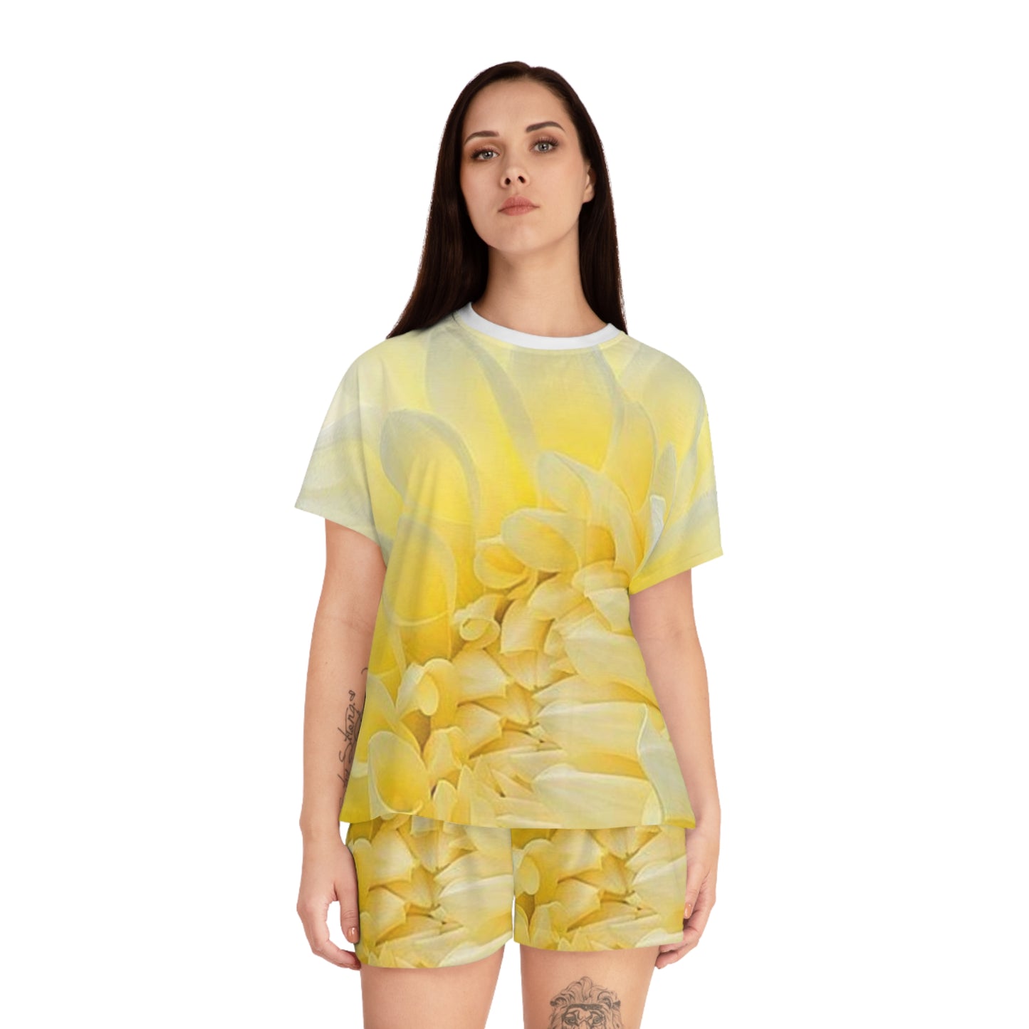Yellow Dahlia Pajama Set