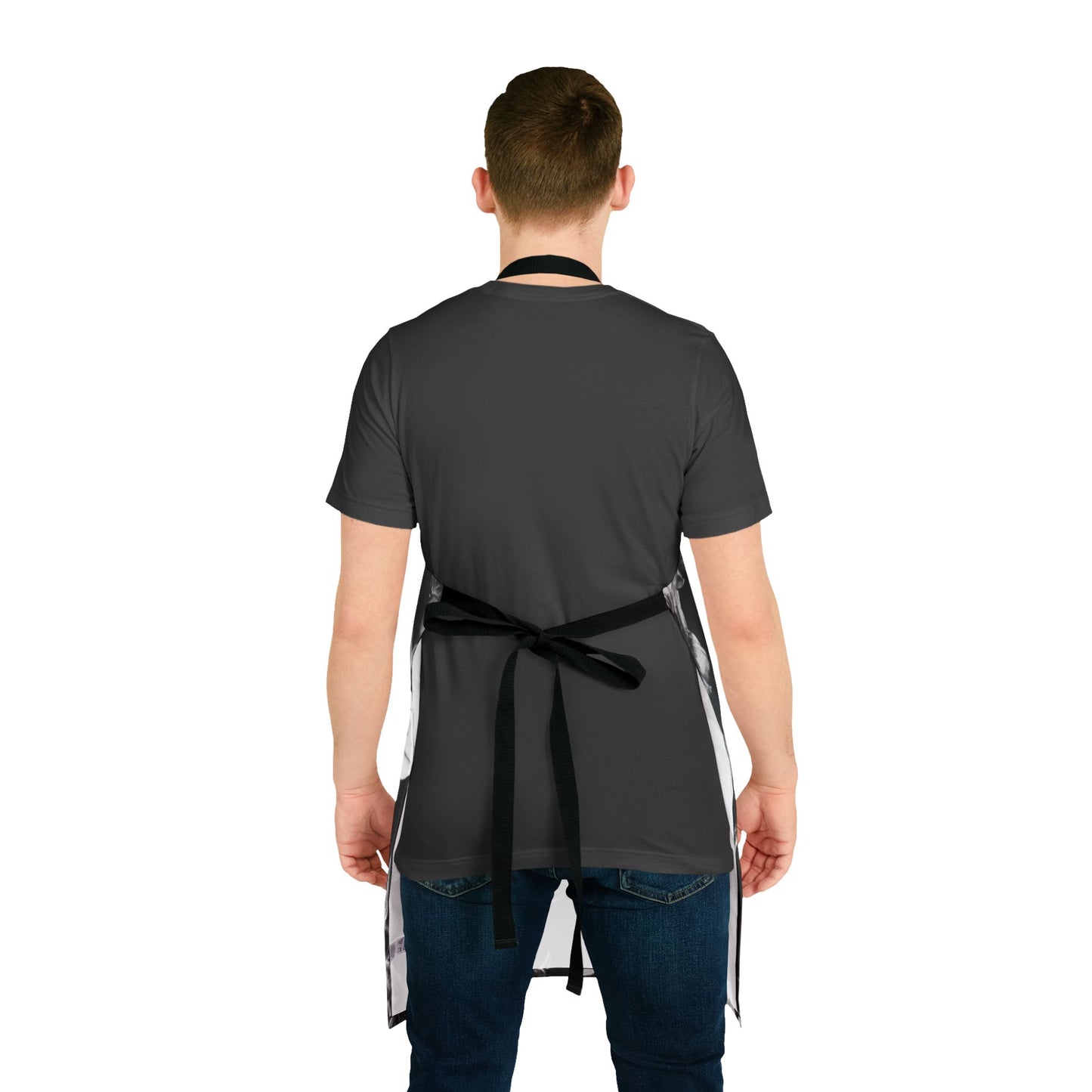 Black and White Floral Design Apron