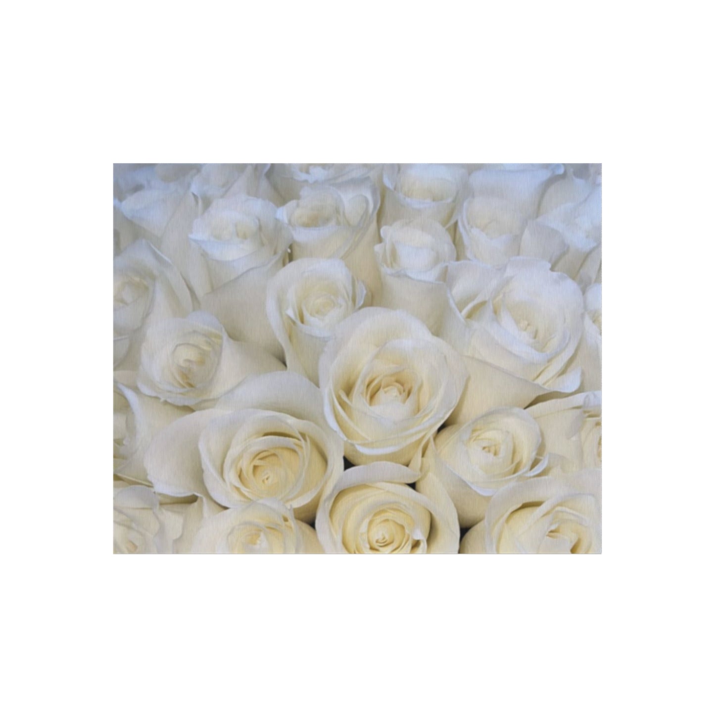 White Roses Outdoor Rug