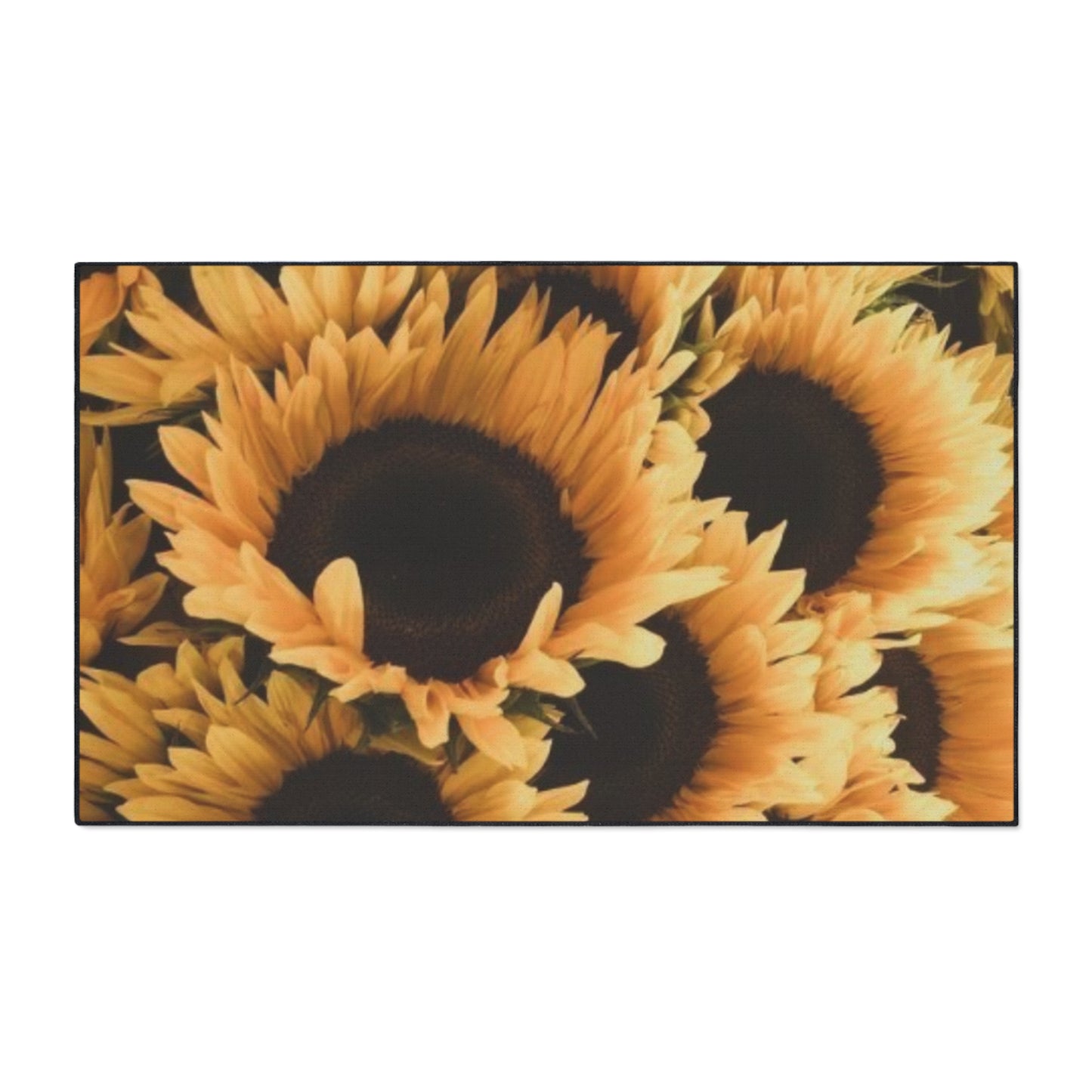 Heavy Duty Floral Floor Mat Sunflower Design | Durable & Non-Slip