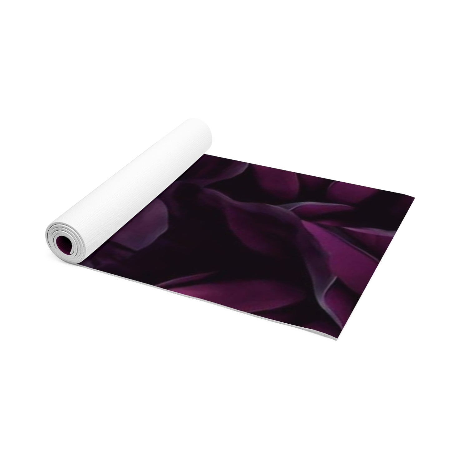 Dark Purple Floral Exercise Mat