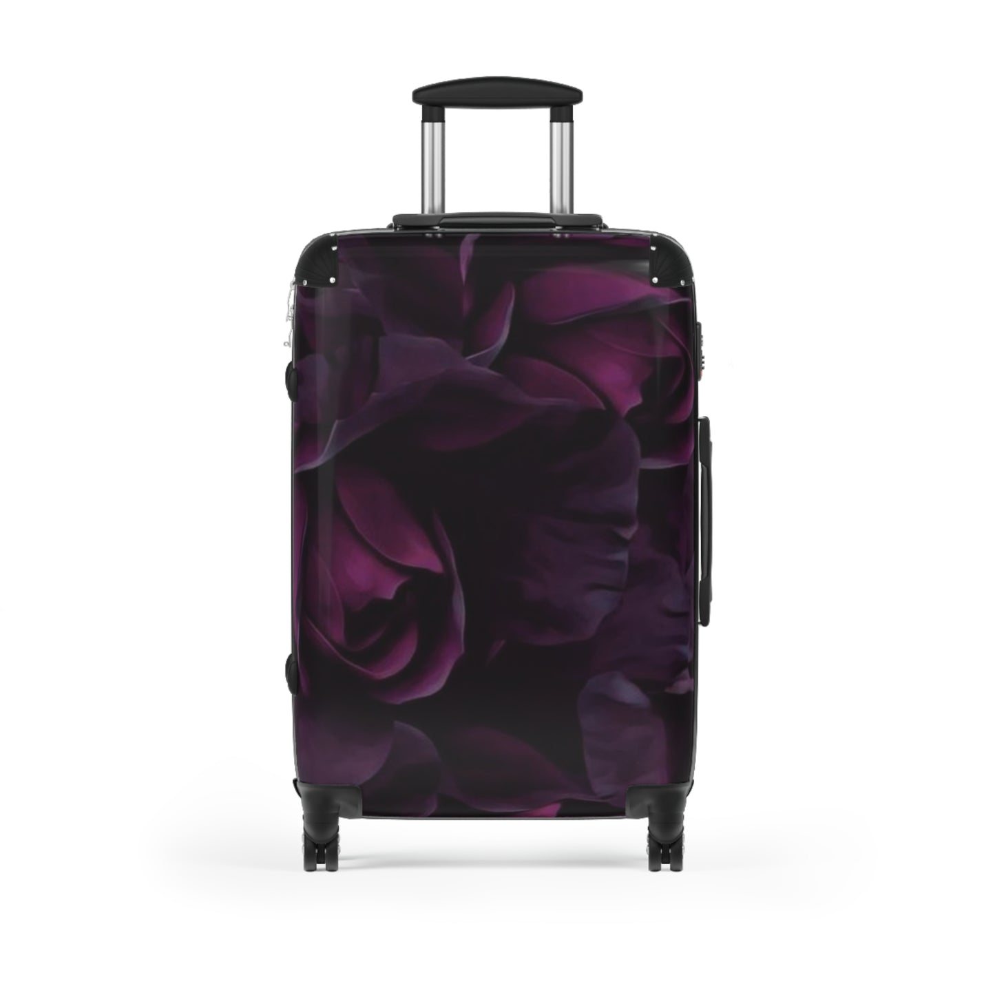Dark Purple Floral Suitcase