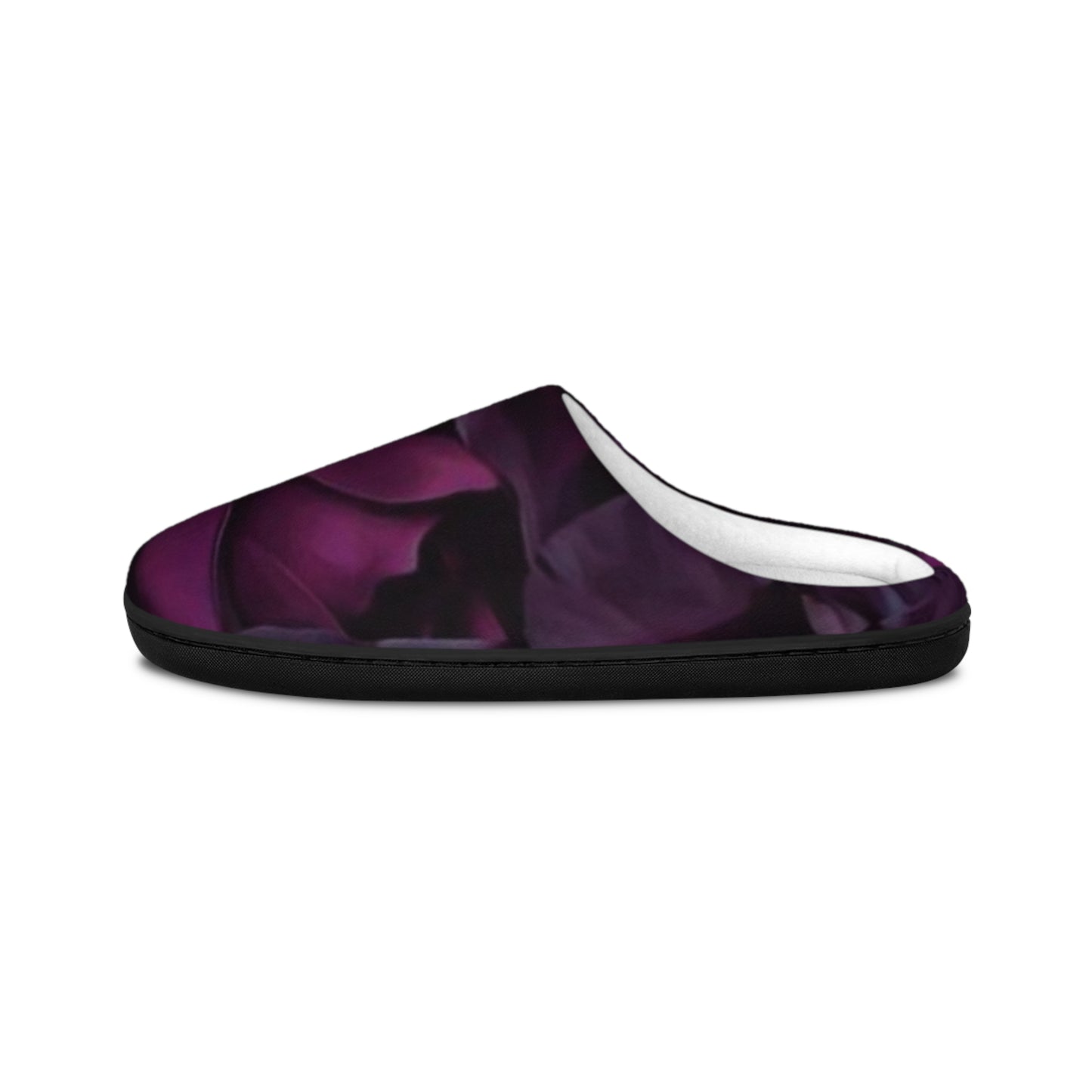 Dark Purple Floral Slippers
