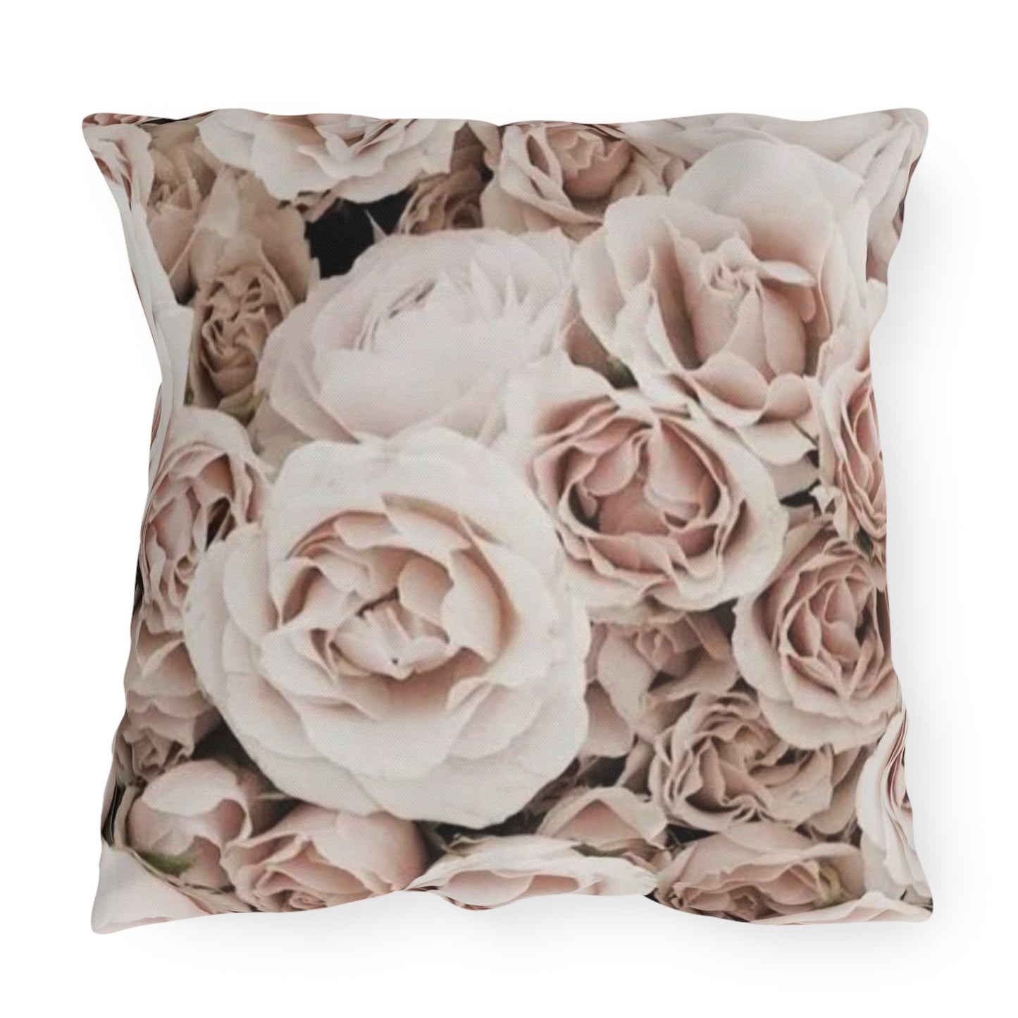 Light Pink Floral Outdoor Pillow