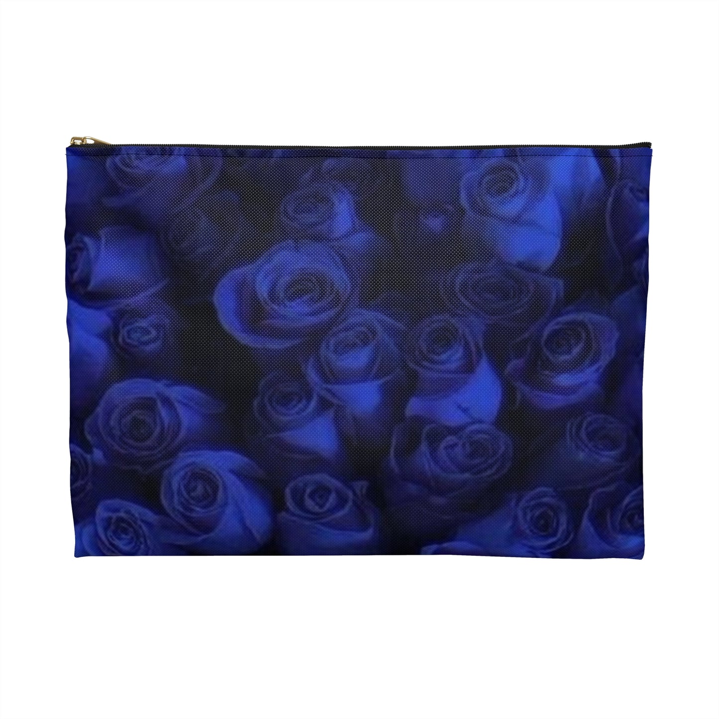 Dark Blue Roses Accessory Pouch