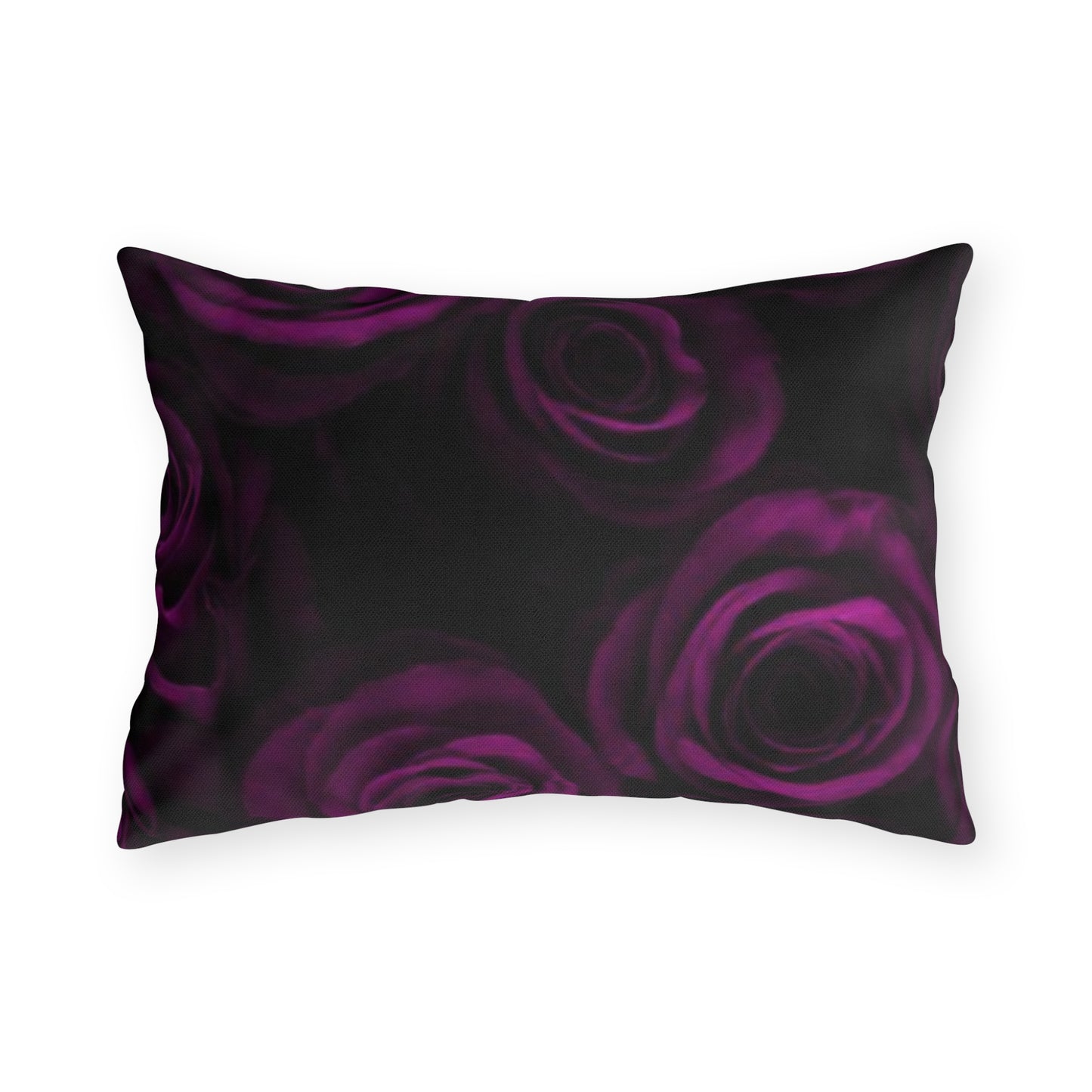 Dark Purple Roses Outdoor Pillow