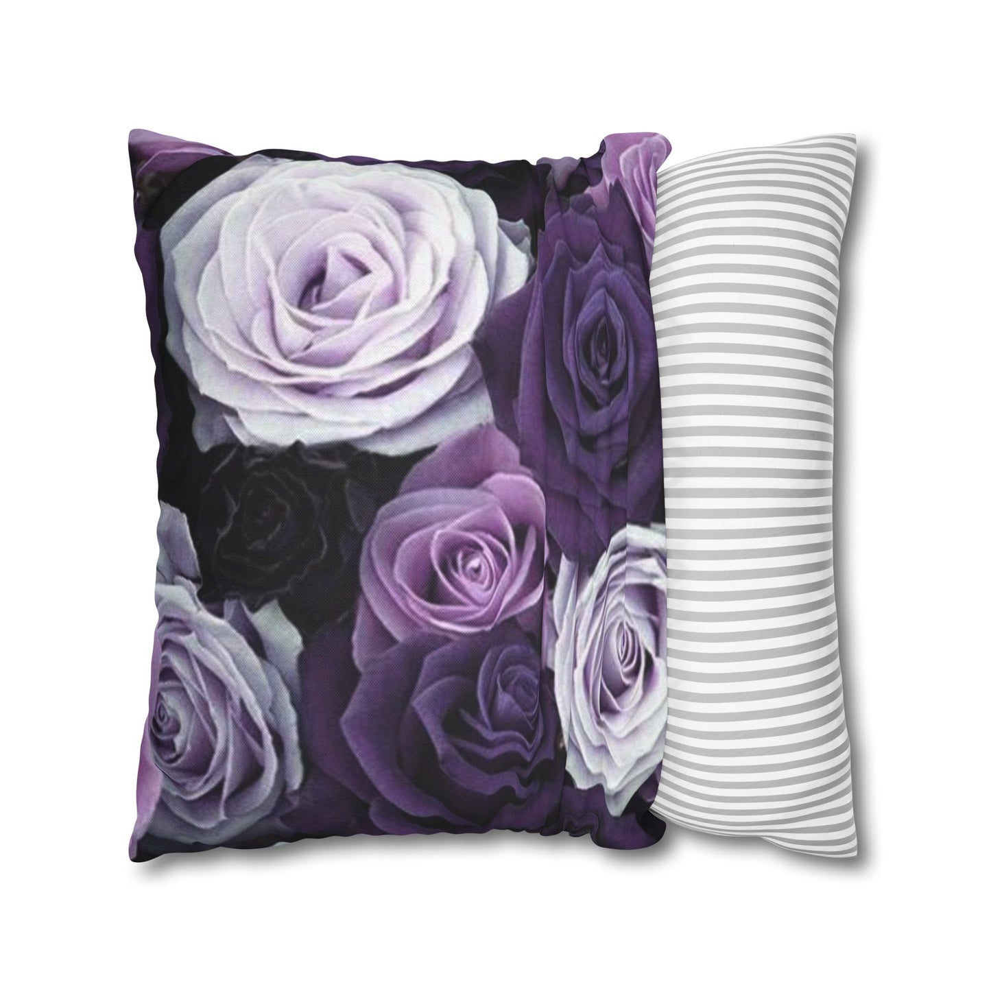 Purple Roses Square Pillowcase