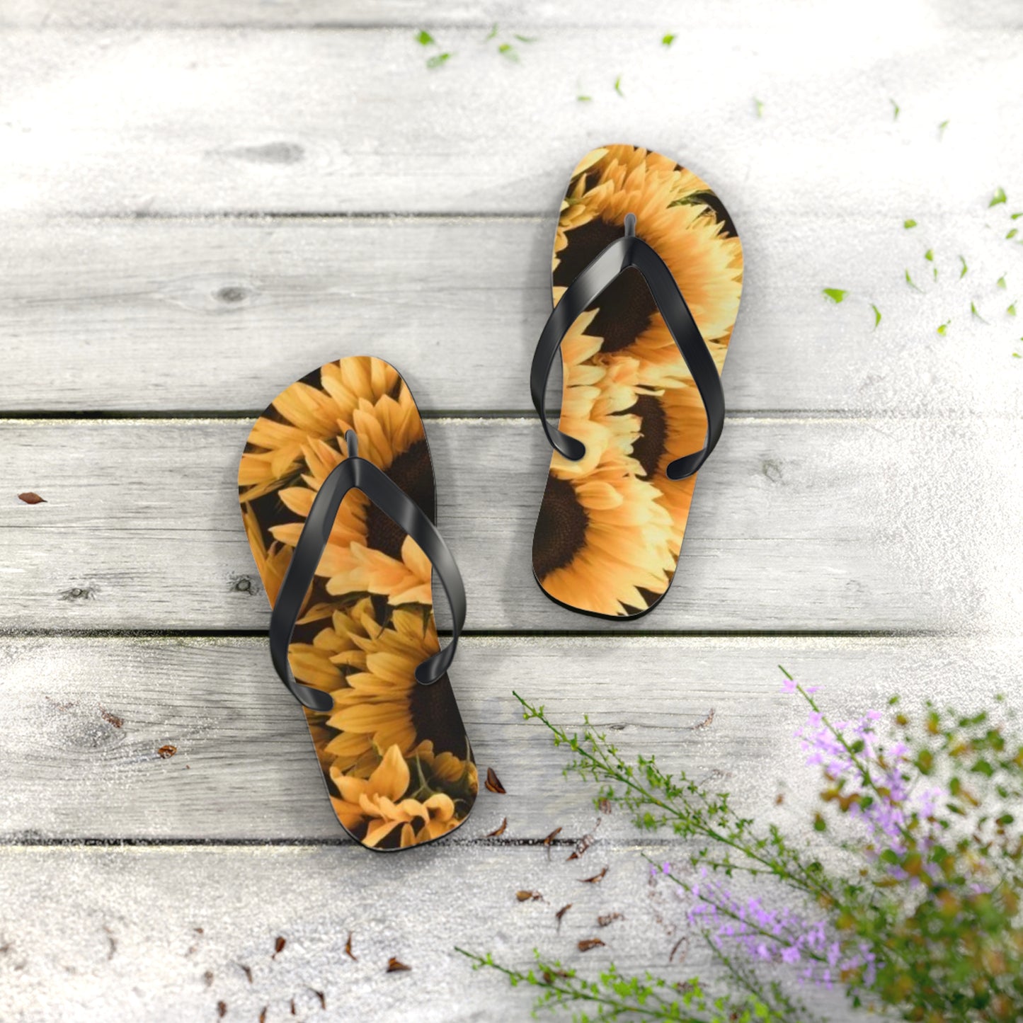 Sunflower Flip Flops