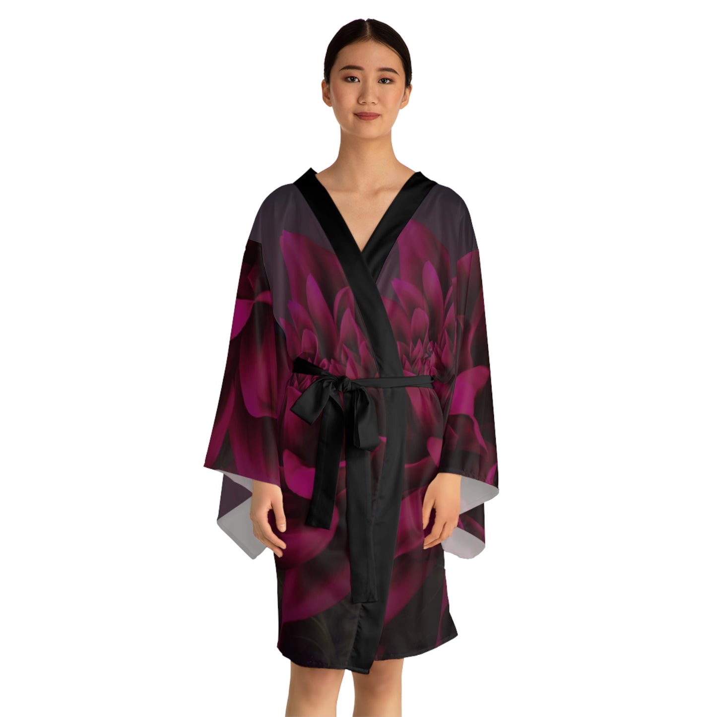Magenta Dahlia Kimono Robe