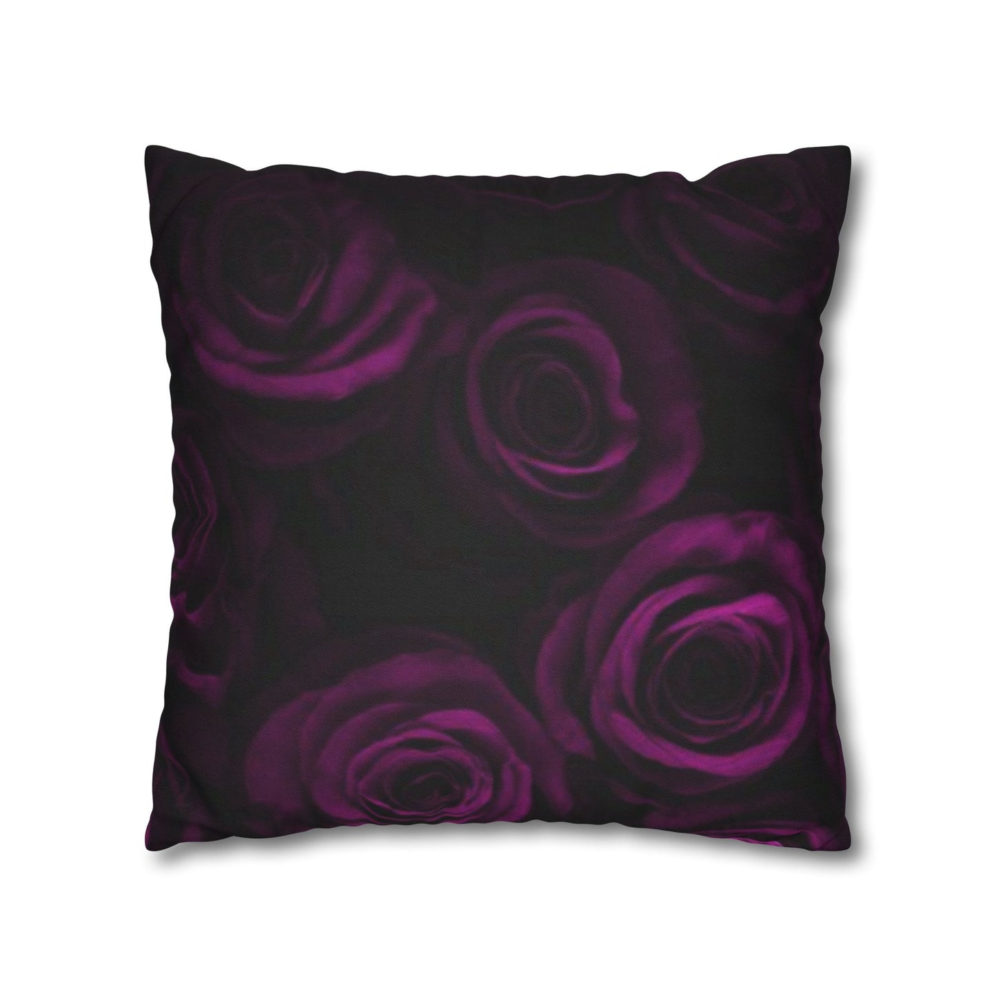 Dark Purple Roses Square Pillowcase