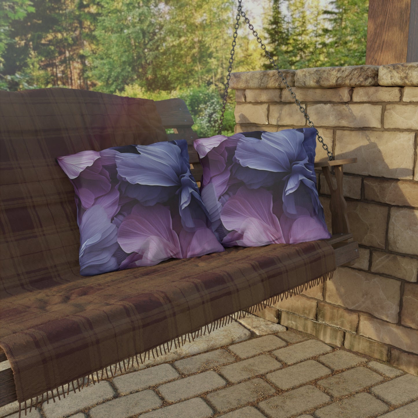 Floral Flow Outdoor Pillow