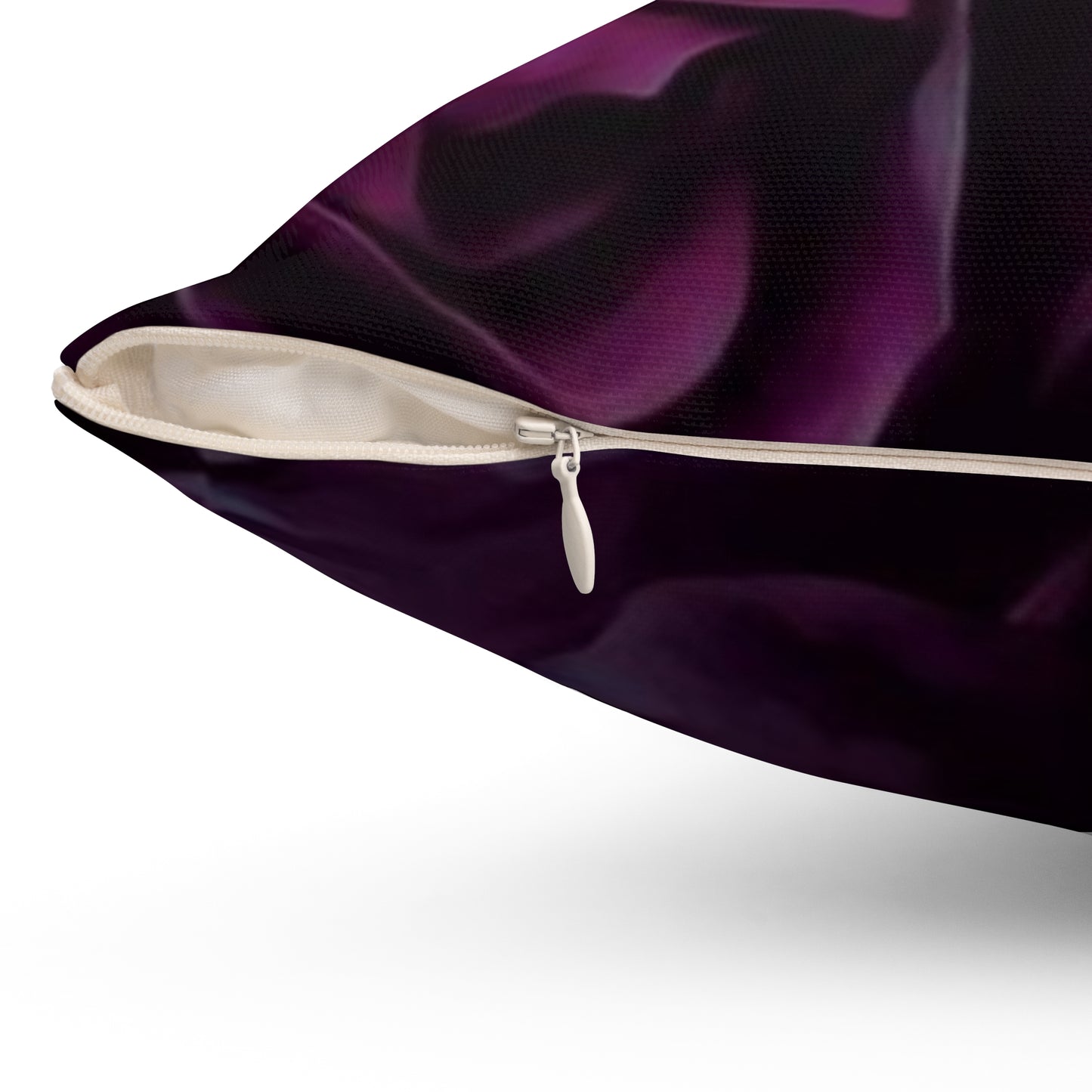 Dark Purple Floral Square Pillow