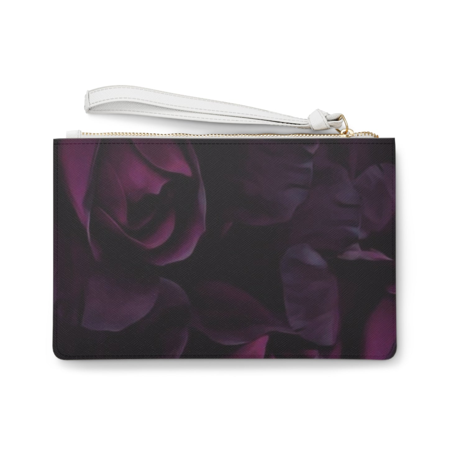 Dark Purple Floral Clutch Bag