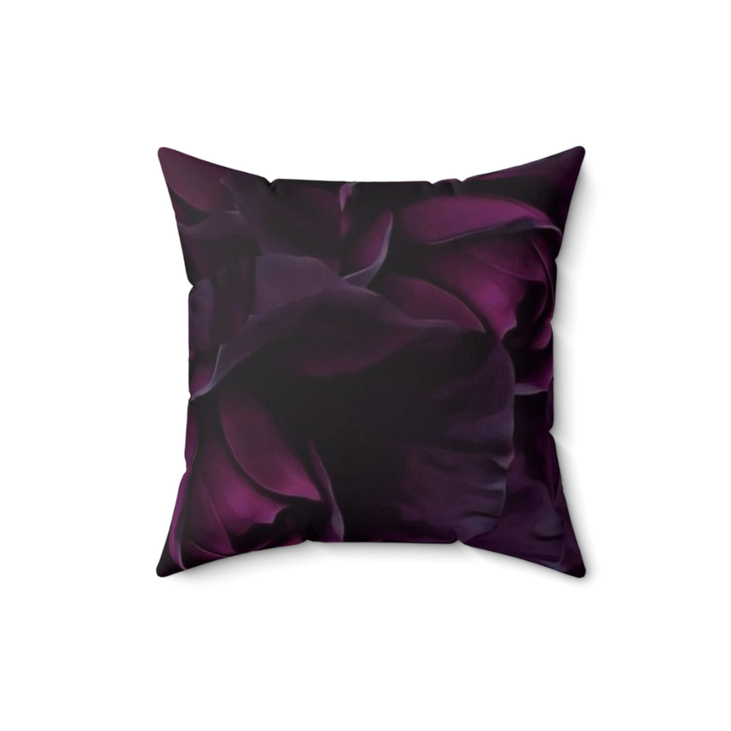 Dark Purple Floral Square Pillow