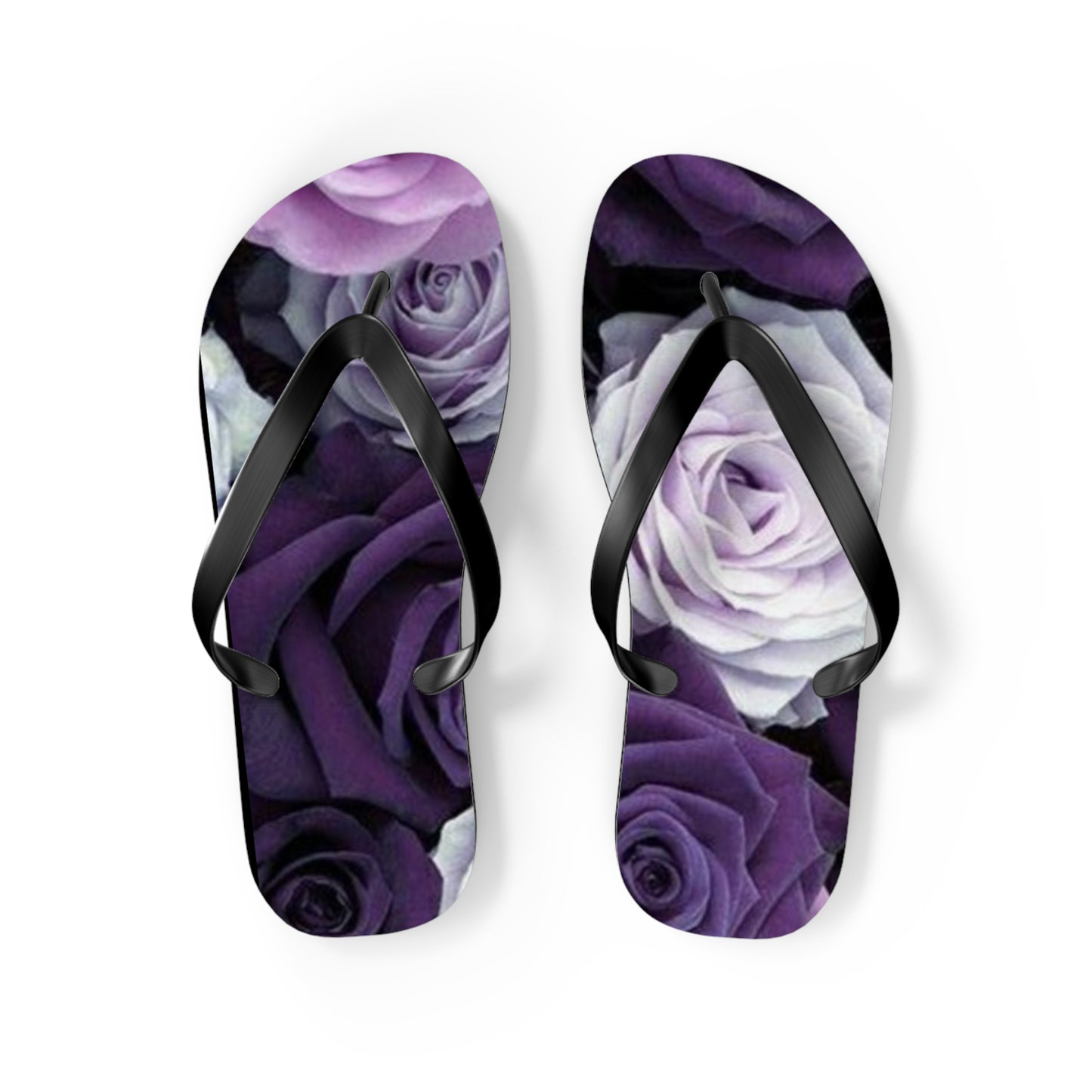 Purple Roses Flip Flops