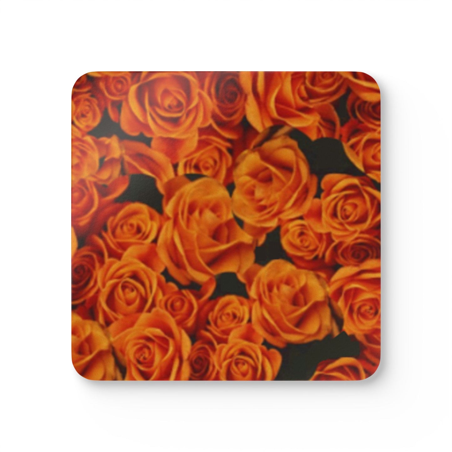 Orange Roses Drink Coasters For Table
