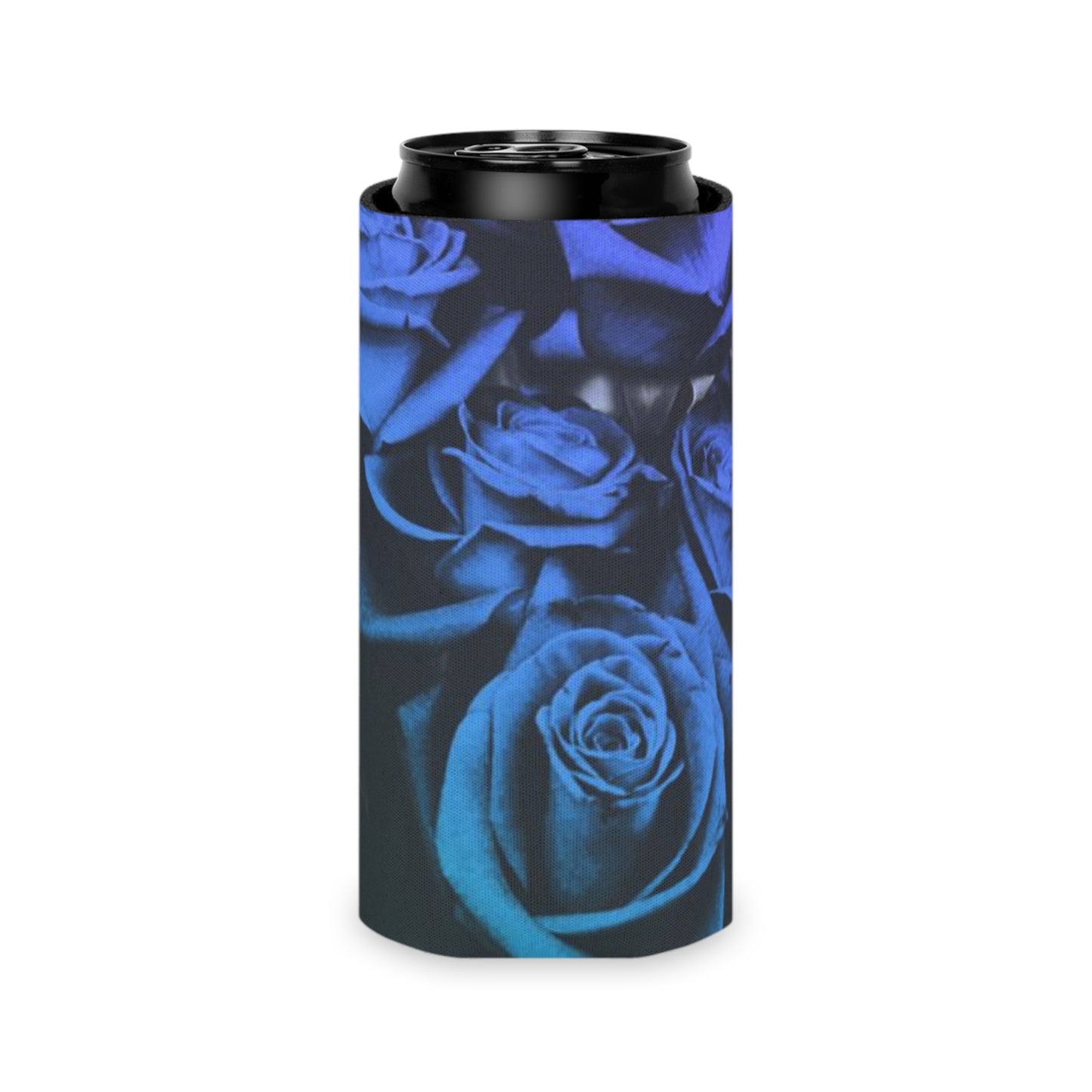 Blue Roses Can Cooler
