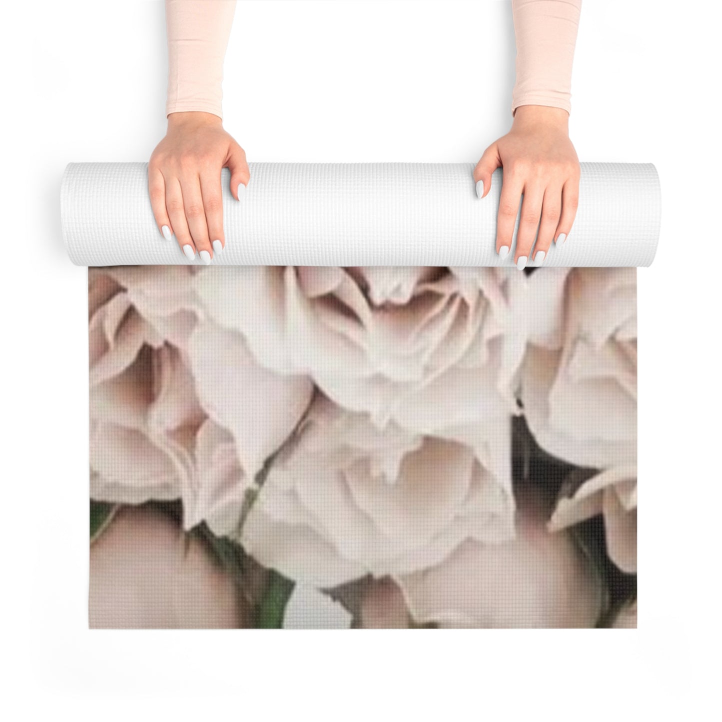 Light Pink Roses Exercise Mat