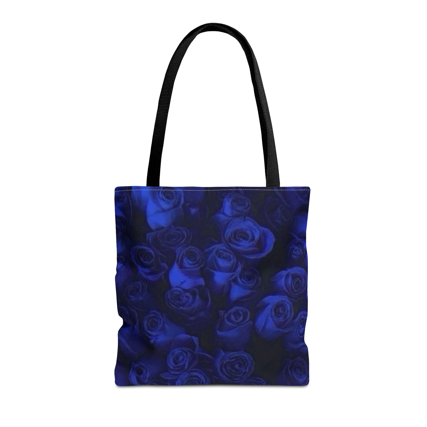 Dark Blue Roses Square Tote Bag