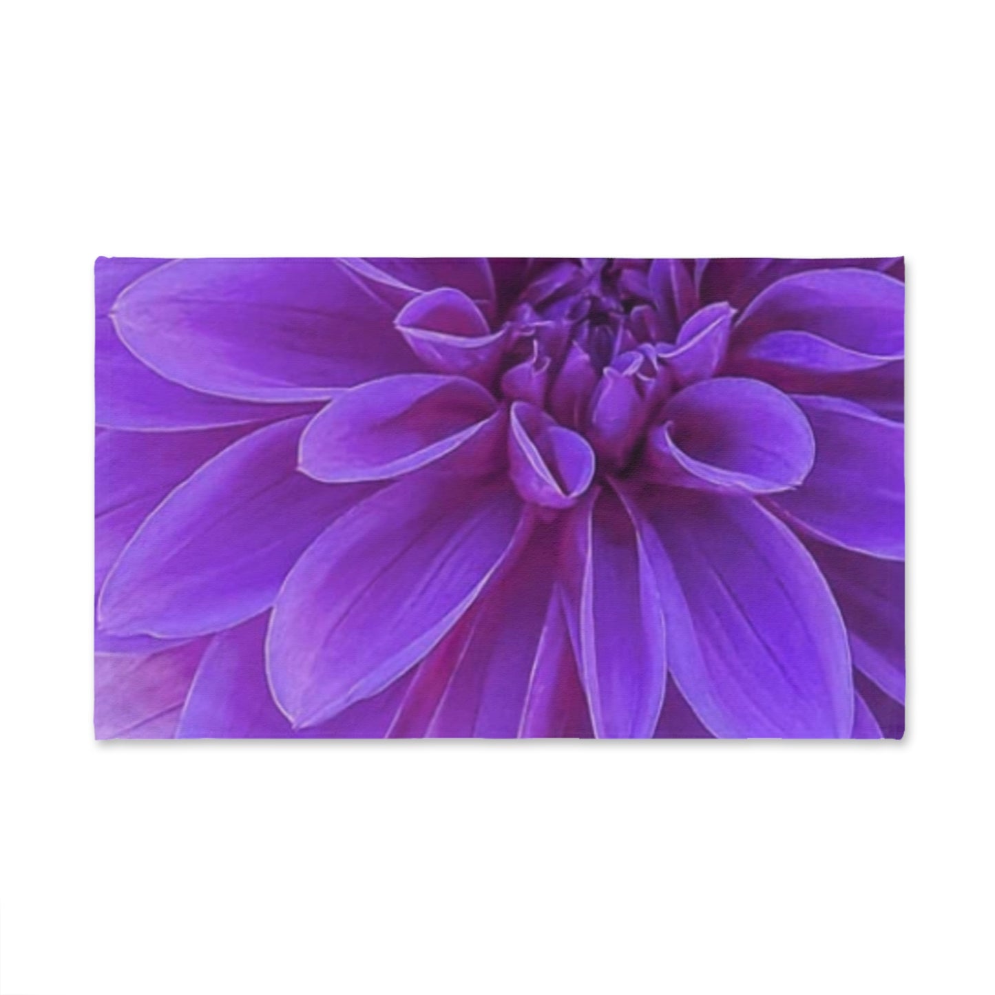 Floral Hand Towel – Purple Dahlia Art