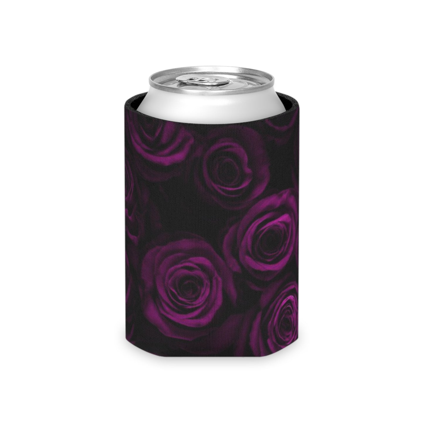 Dark Purple Roses Can Cooler