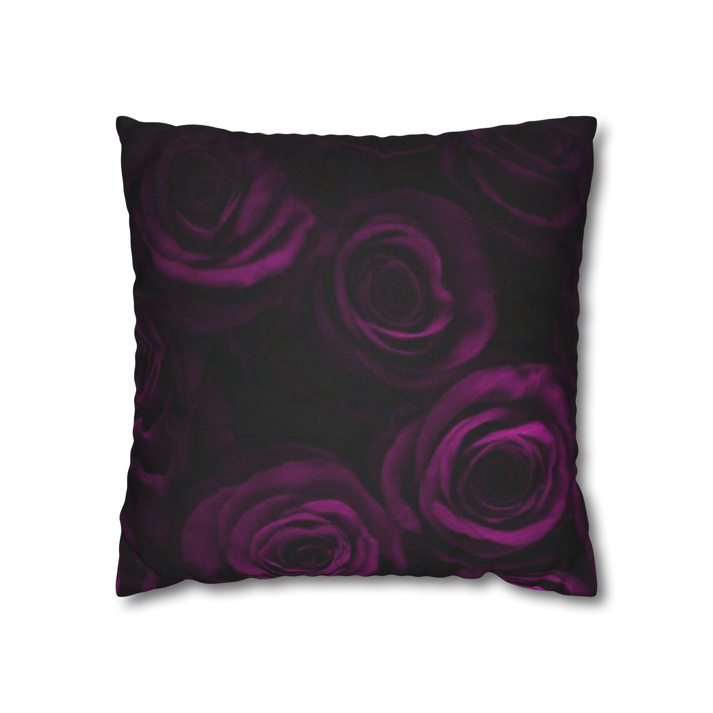 Dark Purple Roses Square Pillowcase