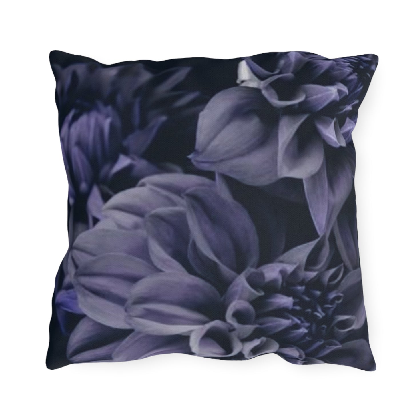 Blue Dahlia Outdoor Pillow