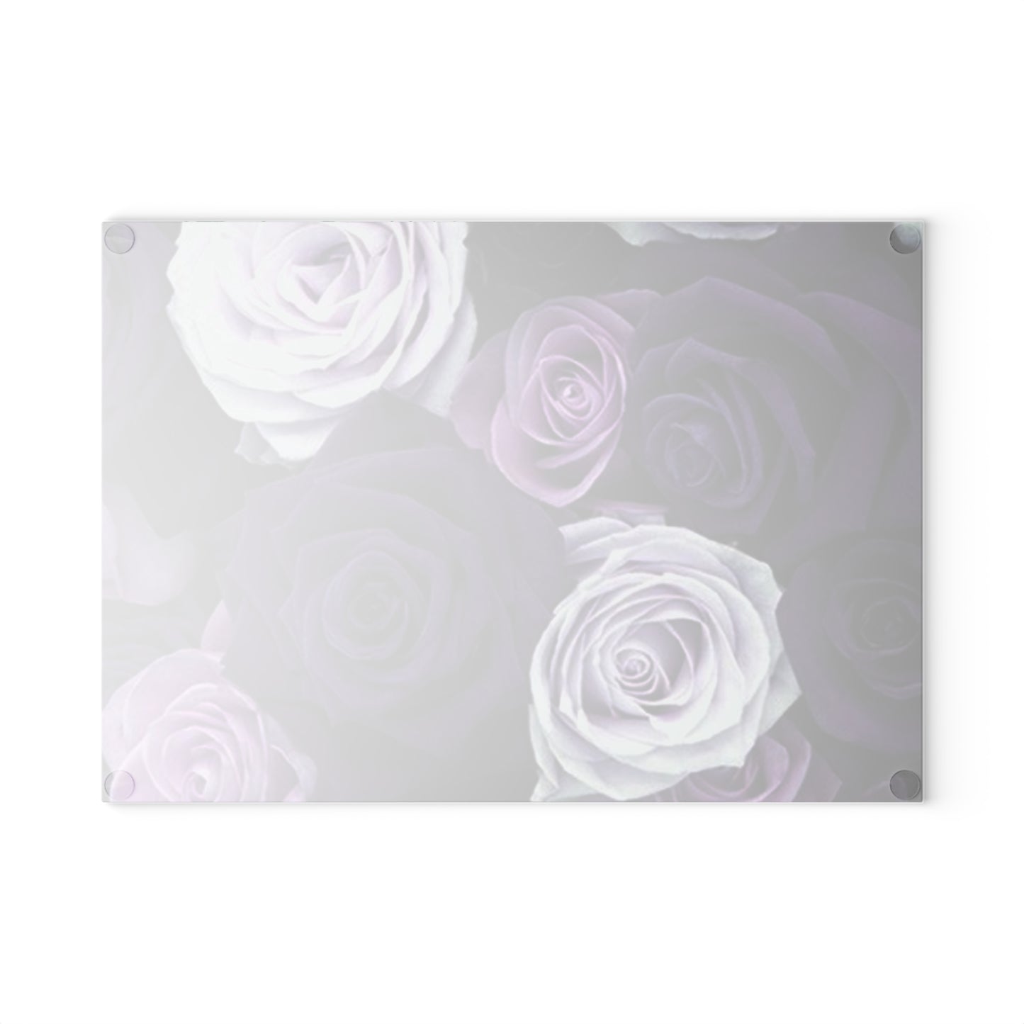 Purple Roses Floral Glass Cutting Board – Decorative Kitchen Must-Have