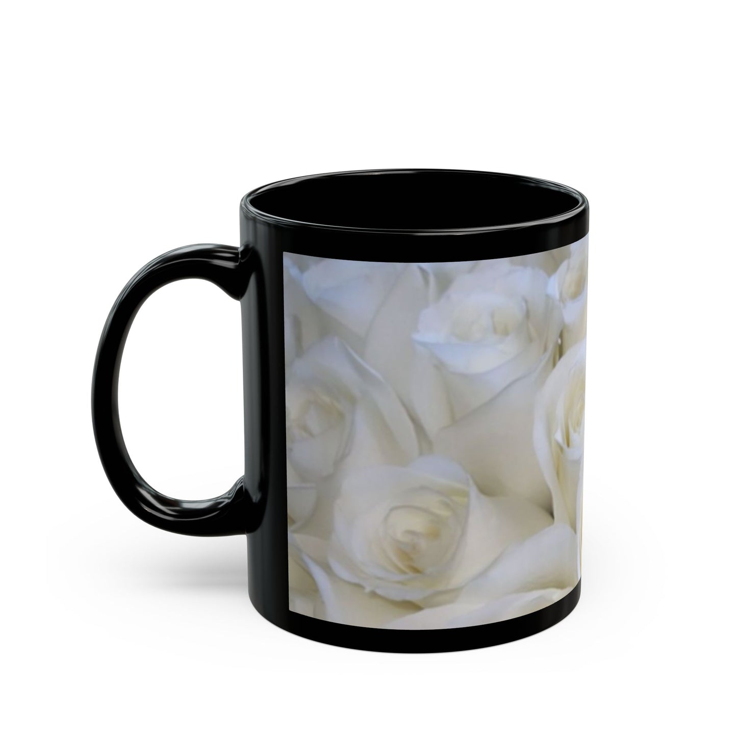 White Roses Floral Design Mug – Classic and Elegant Gift