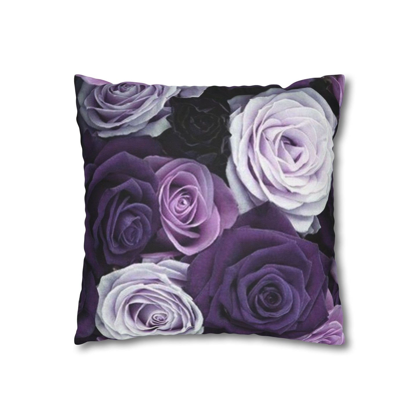 Purple Roses Square Pillowcase
