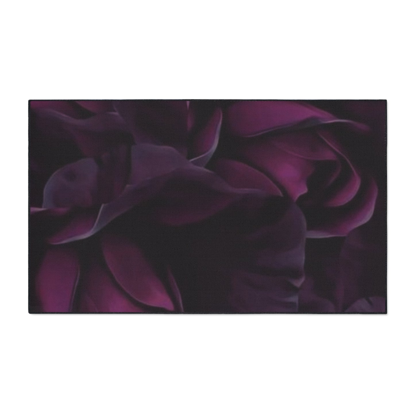 Dark Purple Floral Heavy Duty Floor Mat