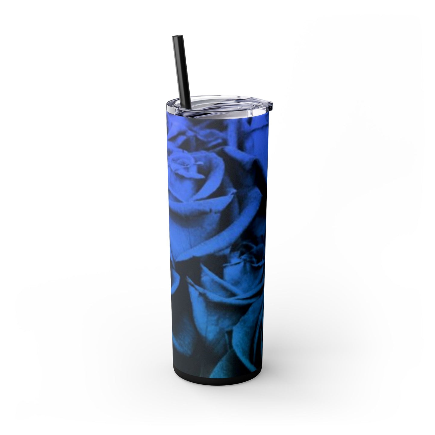 Blue Roses Skinny Tumbler – Durable Stainless Steel 20 oz