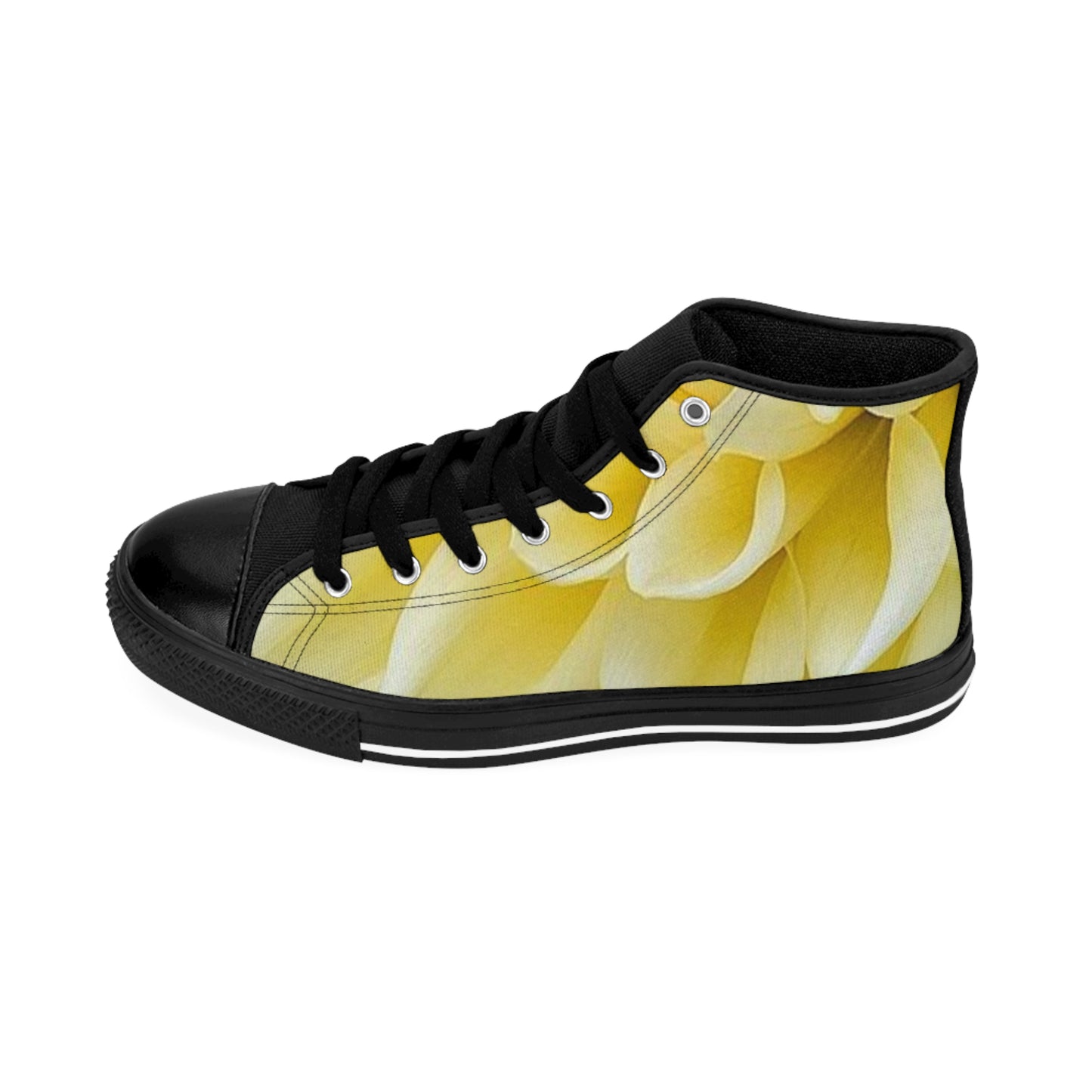 Yellow Dahlia High Top Sneakers