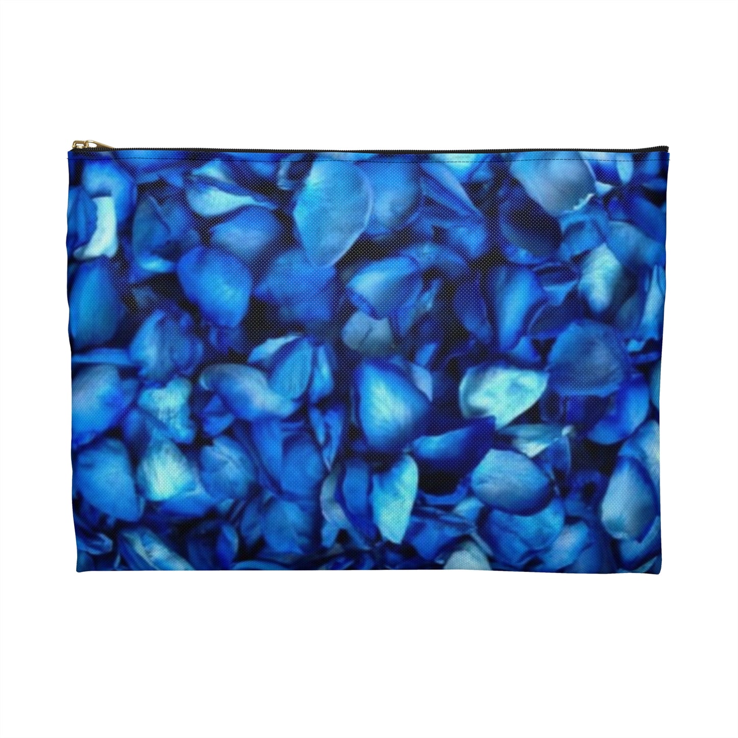 Blue Petals Floral Accessory Pouch – Cool & Compact