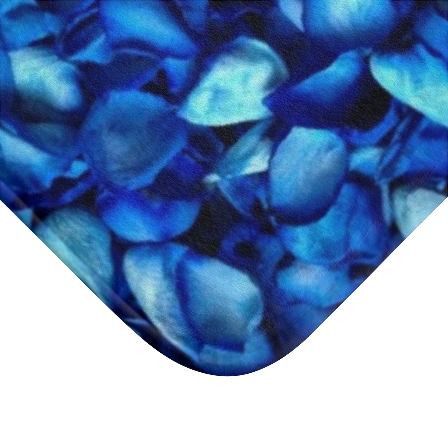 Blue Petals Bath Mat