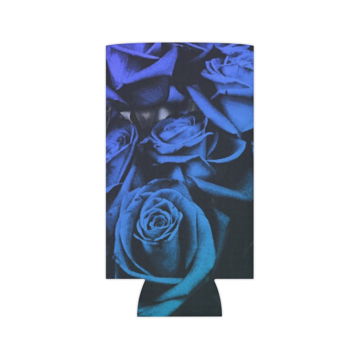 Blue Roses Can Cooler