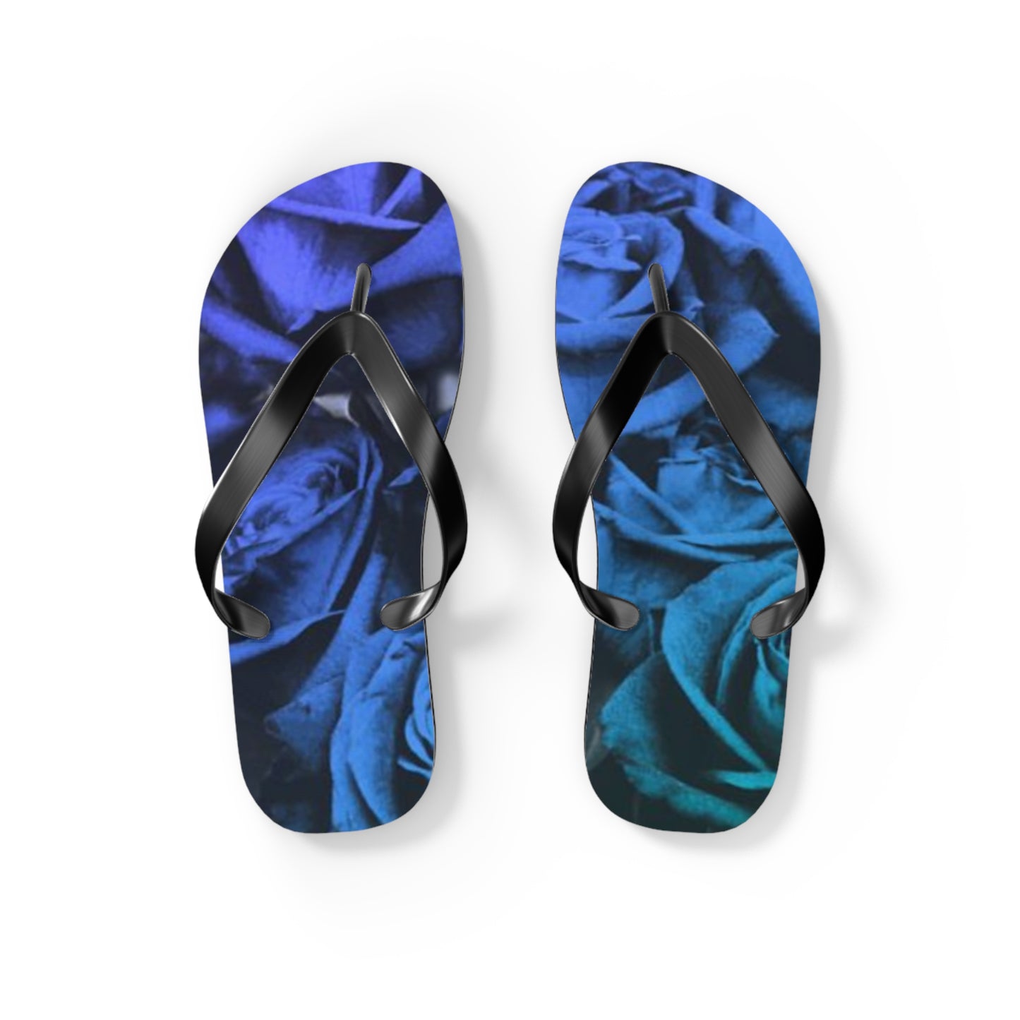 Blue Roses Flip Flops