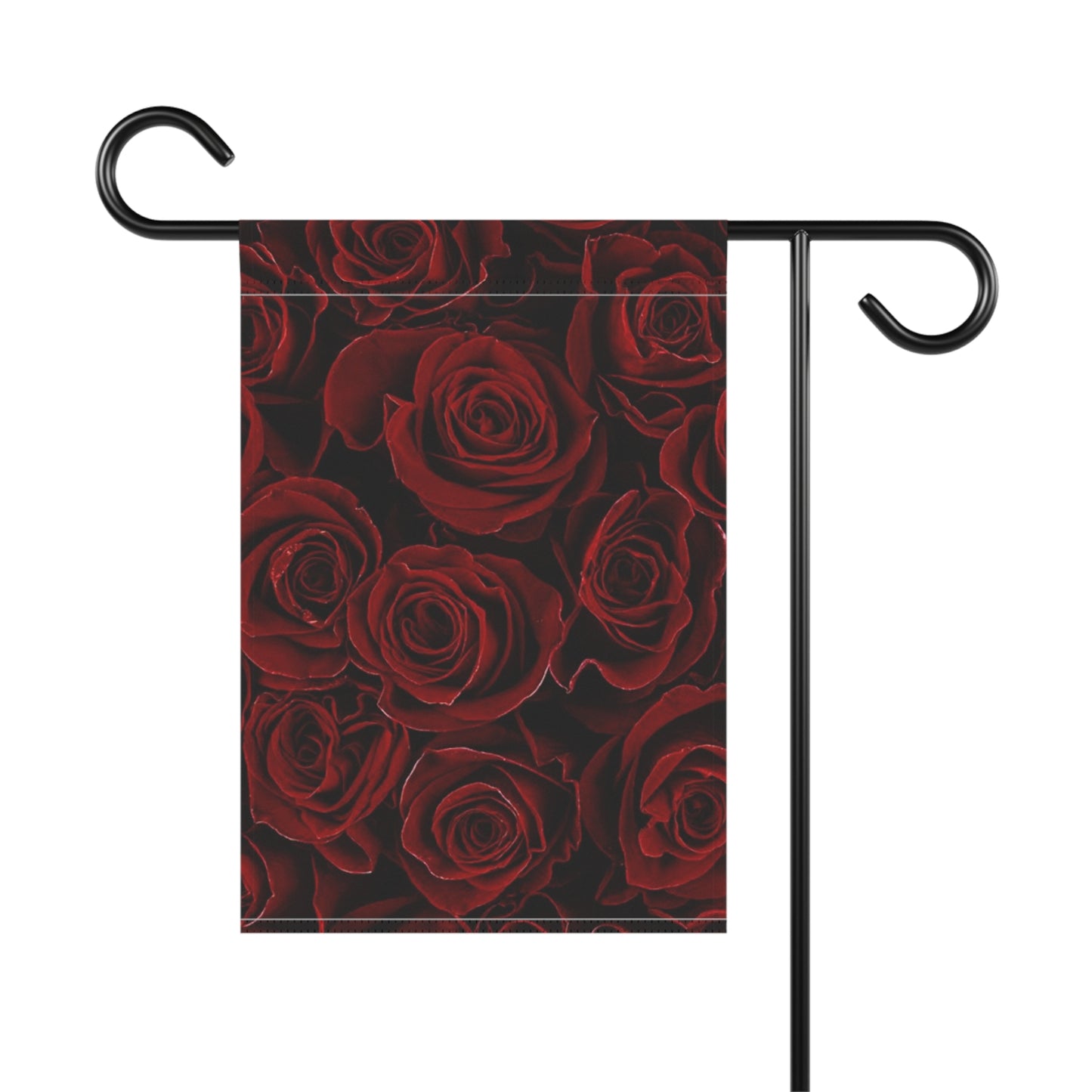 Red Roses Floral Garden and House Banner – Classic Outdoor Decor