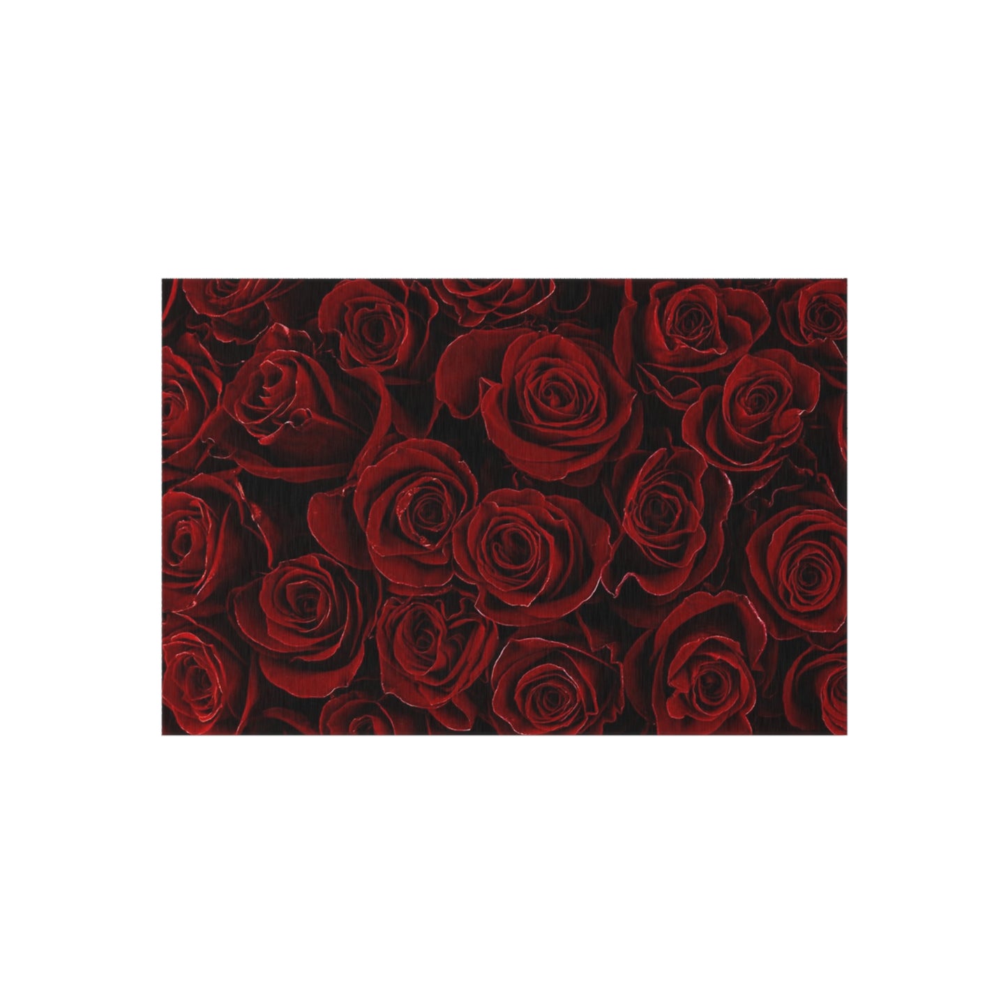 Red Roses Outdoor Rug