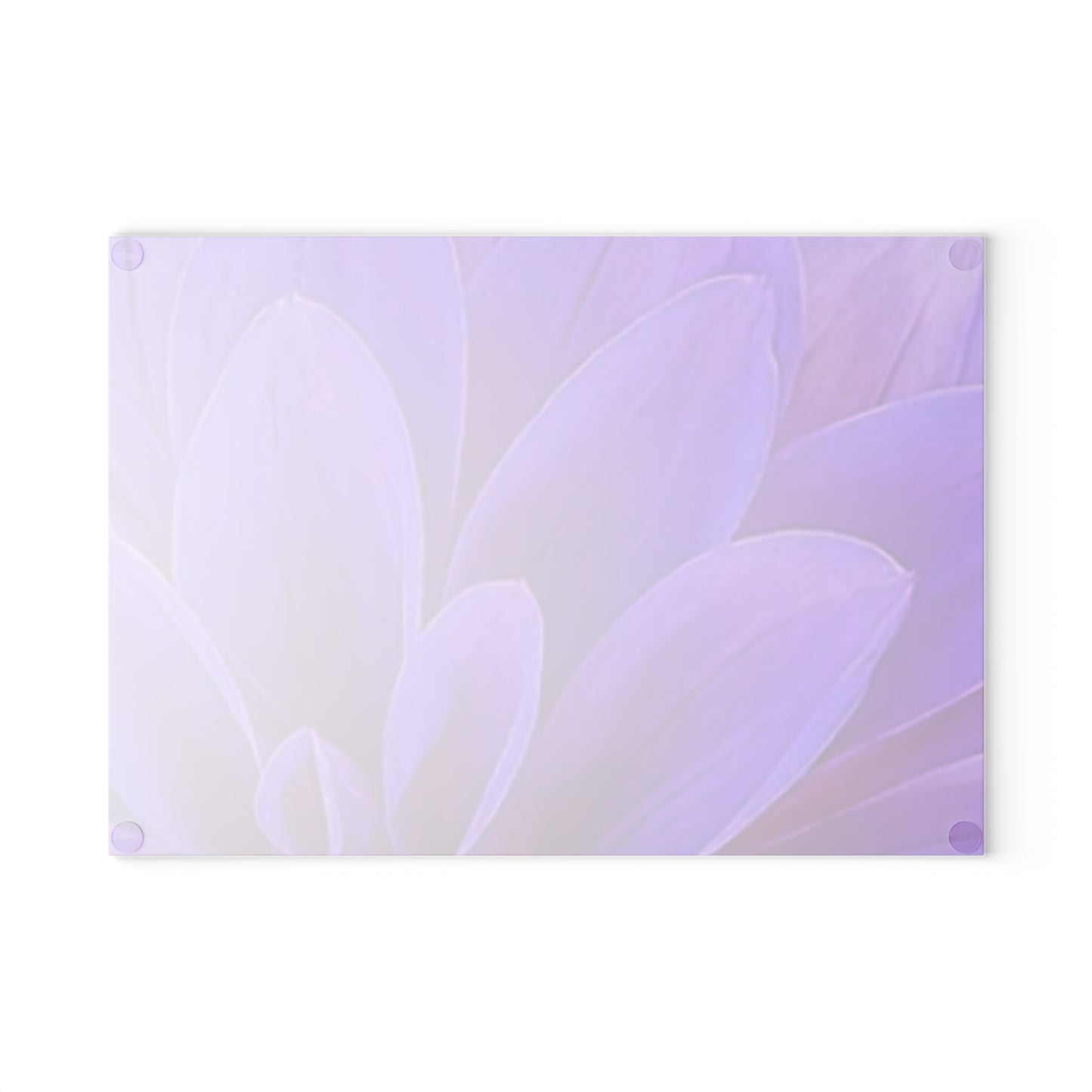 Purple Dahlia Floral Glass Cutting Board – Vibrant & Durable