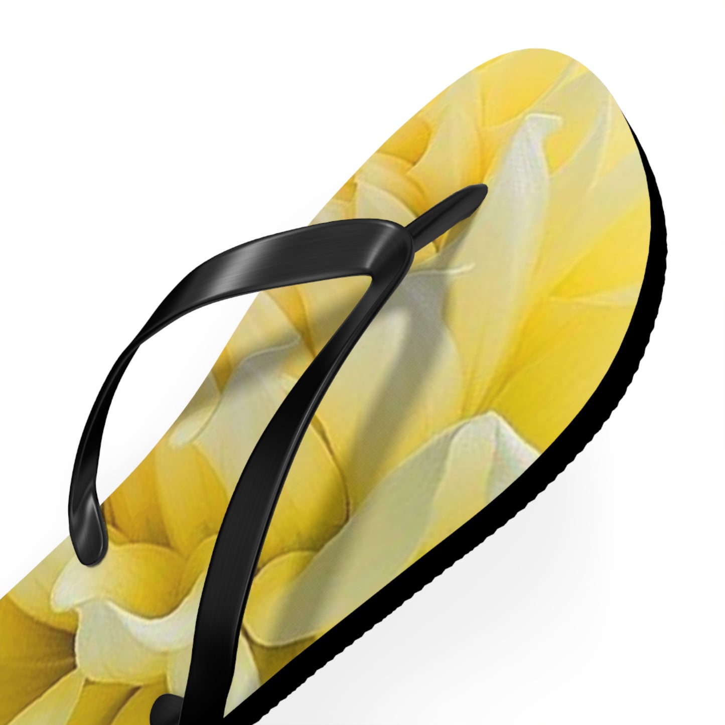 Yellow Dahlia Flip Flops